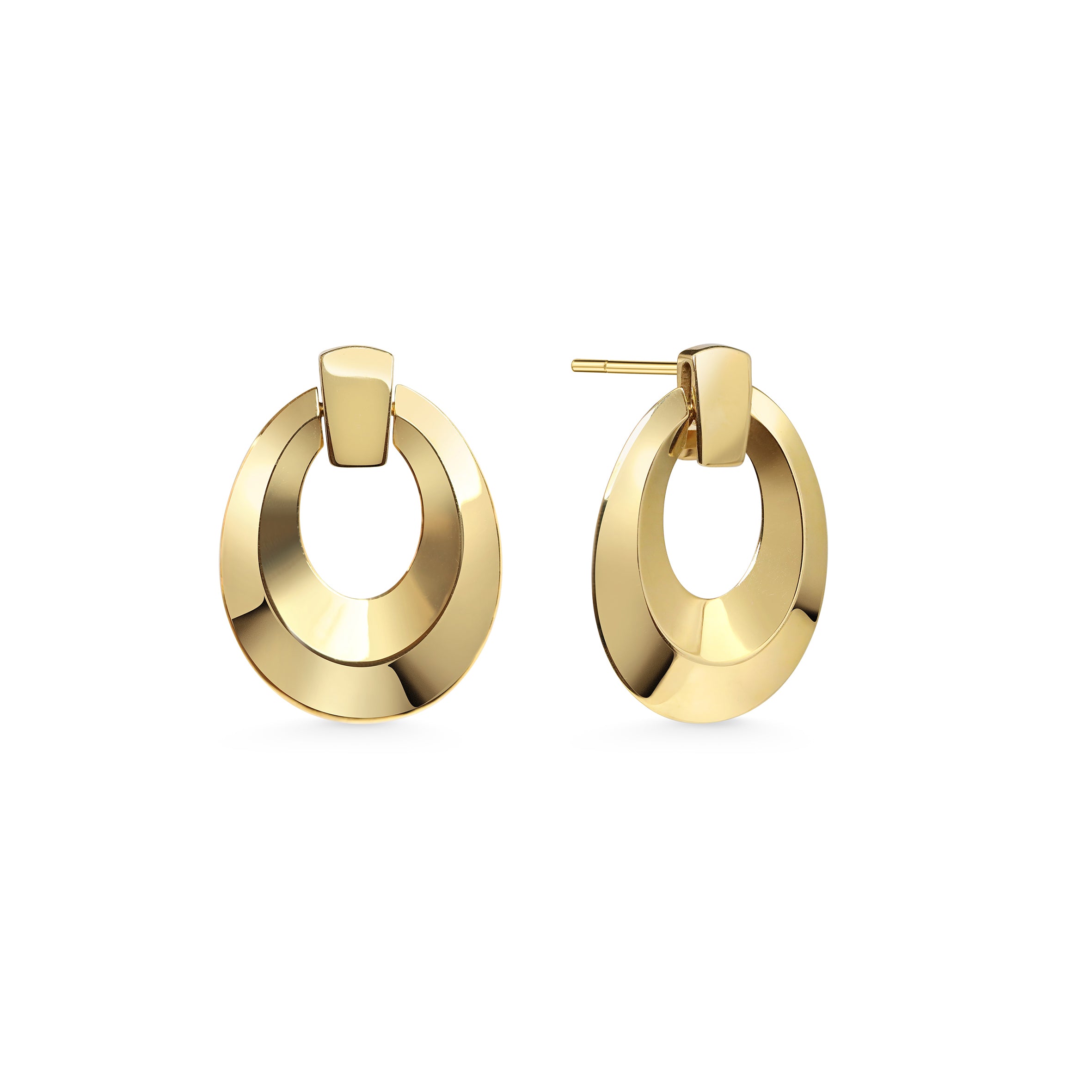 The Decontra Earrings by East London jeweller Rachel Boston | Discover our collections of unique and timeless engagement rings, wedding rings, and modern fine jewellery.