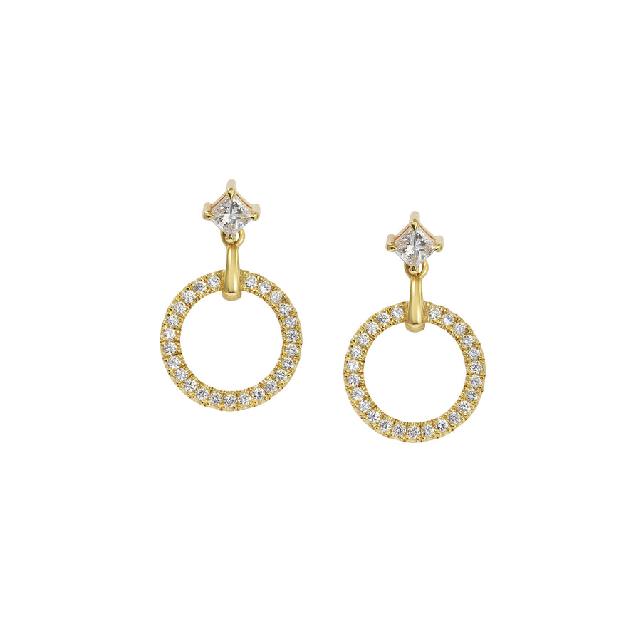 The Diamond Circulum Earrings by East London jeweller Rachel Boston | Discover our collections of unique and timeless engagement rings, wedding rings, and modern fine jewellery. - Rachel Boston Jewellery