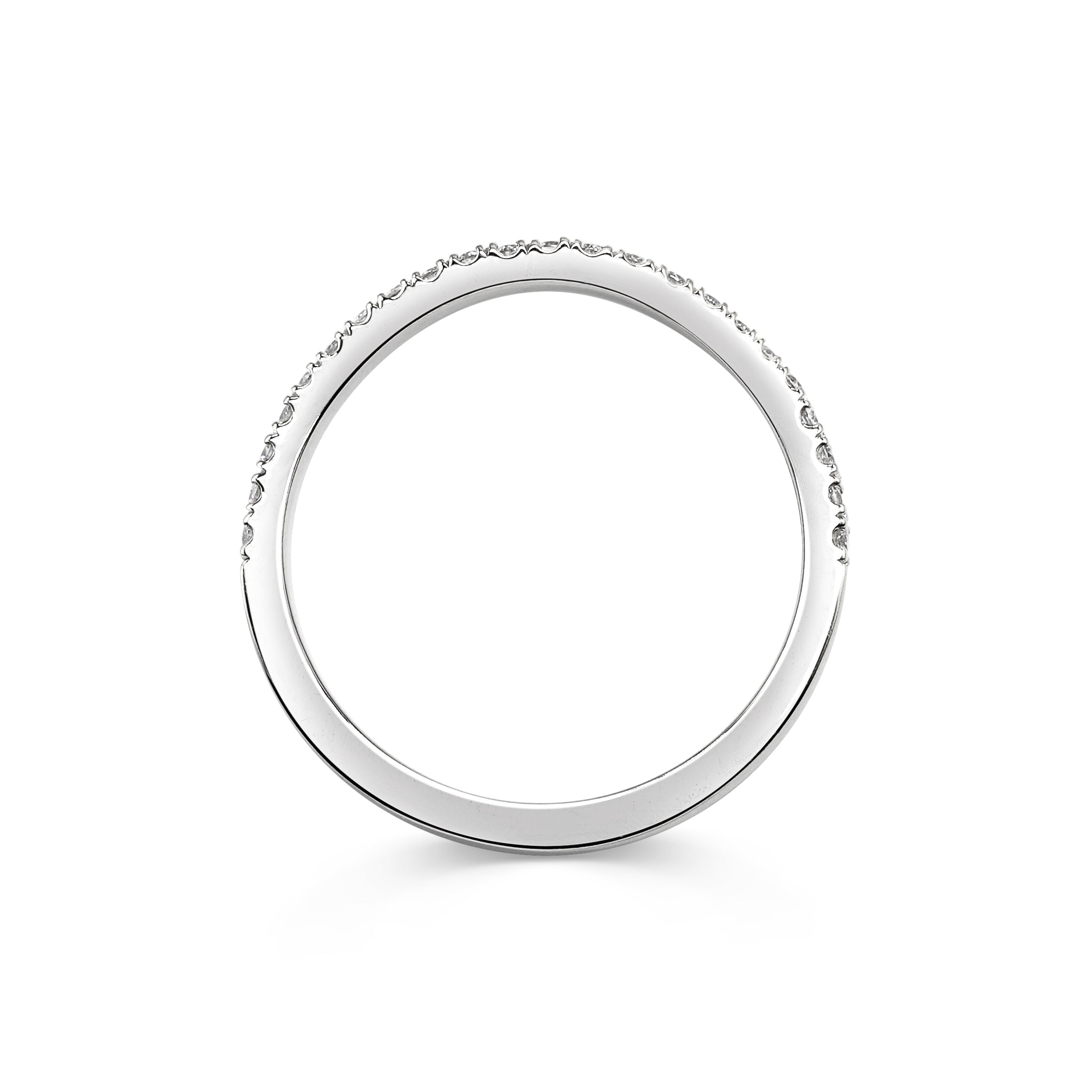 The Diamond Curve Band by East London jeweller Rachel Boston | Discover our collections of unique and timeless engagement rings, wedding rings, and modern fine jewellery.