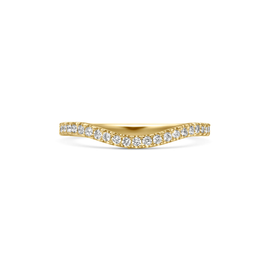 The Diamond Curve Band by East London jeweller Rachel Boston | Discover our collections of unique and timeless engagement rings, wedding rings, and modern fine jewellery. - Rachel Boston Jewellery