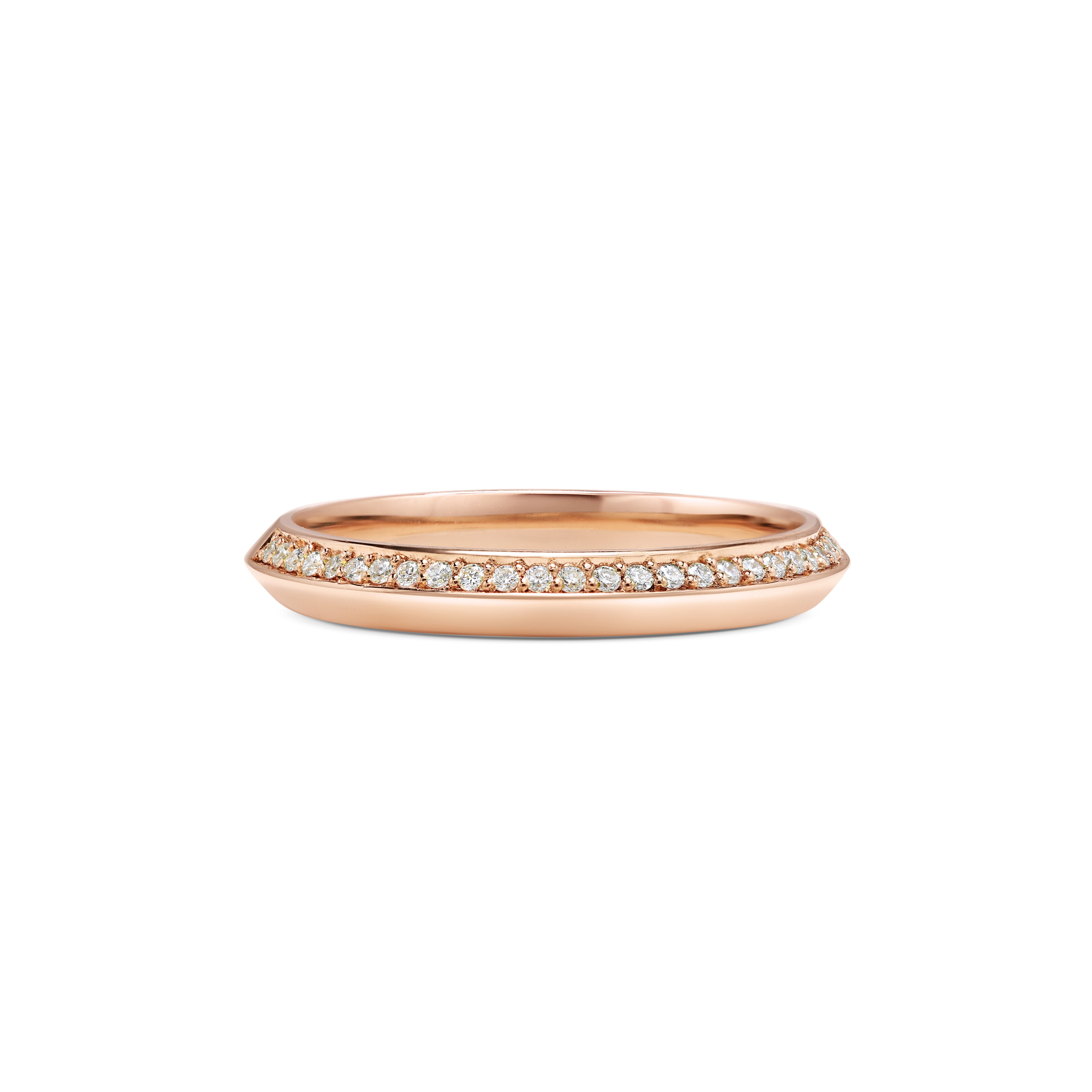 The Diamond Knife Edge Band - 2.6mm by East London jeweller Rachel Boston | Discover our collections of unique and timeless engagement rings, wedding rings, and modern fine jewellery.