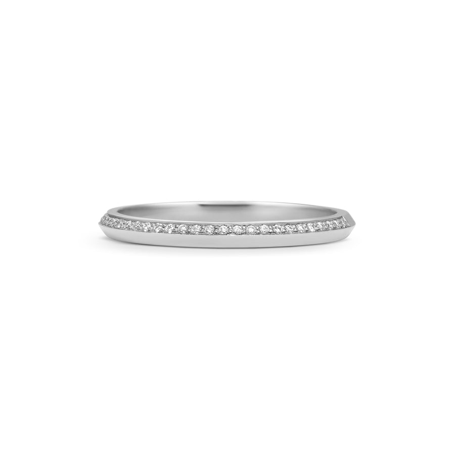 The Diamond Knife Edge Band - 1.9mm by East London jeweller Rachel Boston | Discover our collections of unique and timeless engagement rings, wedding rings, and modern fine jewellery. - Rachel Boston Jewellery