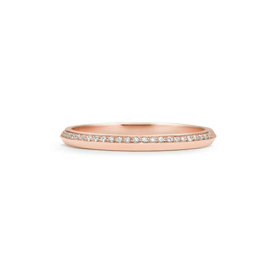 The Diamond Knife Edge Band - 1.9mm by East London jeweller Rachel Boston | Discover our collections of unique and timeless engagement rings, wedding rings, and modern fine jewellery. - Rachel Boston Jewellery