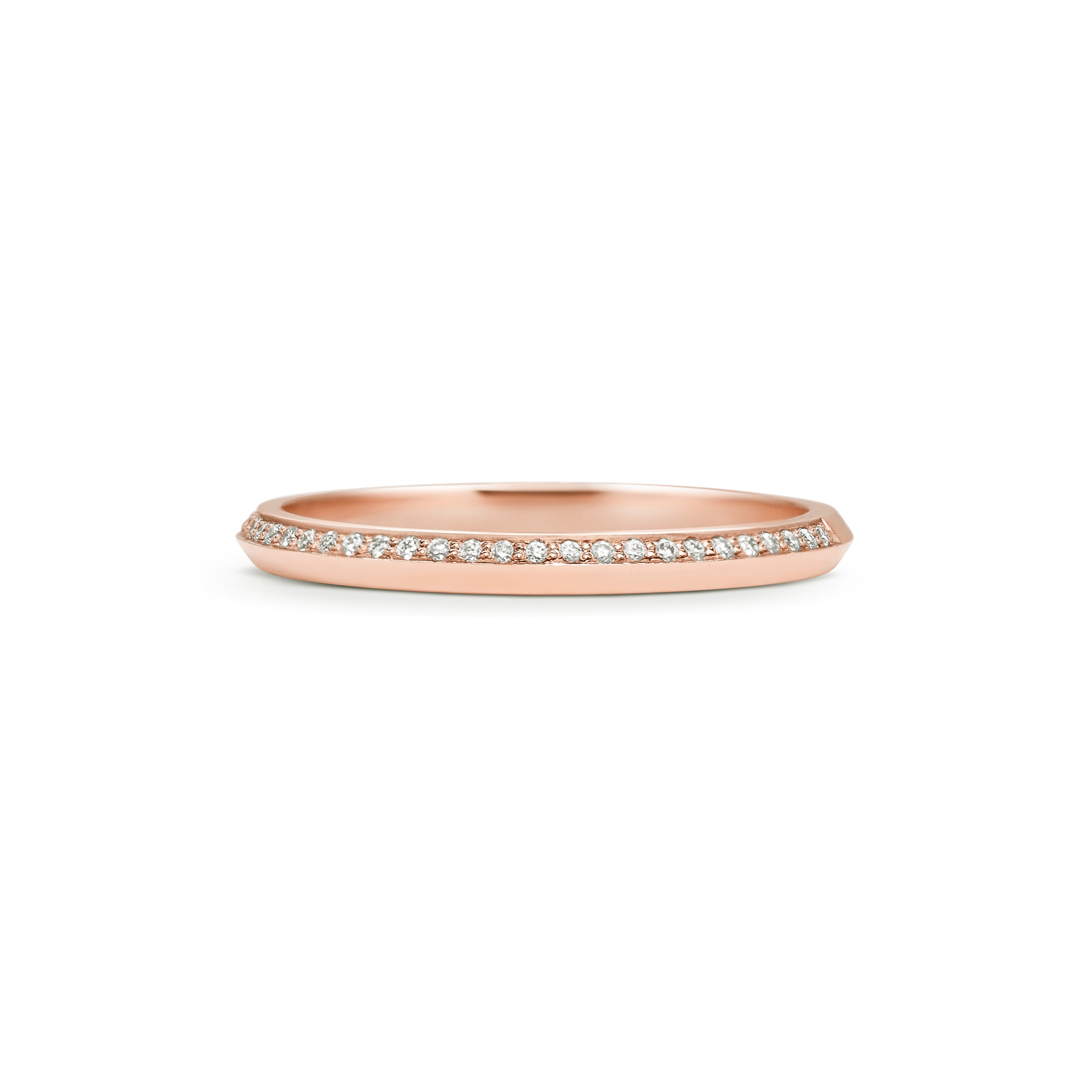 The Diamond Knife Edge Band - 1.9mm by East London jeweller Rachel Boston | Discover our collections of unique and timeless engagement rings, wedding rings, and modern fine jewellery.