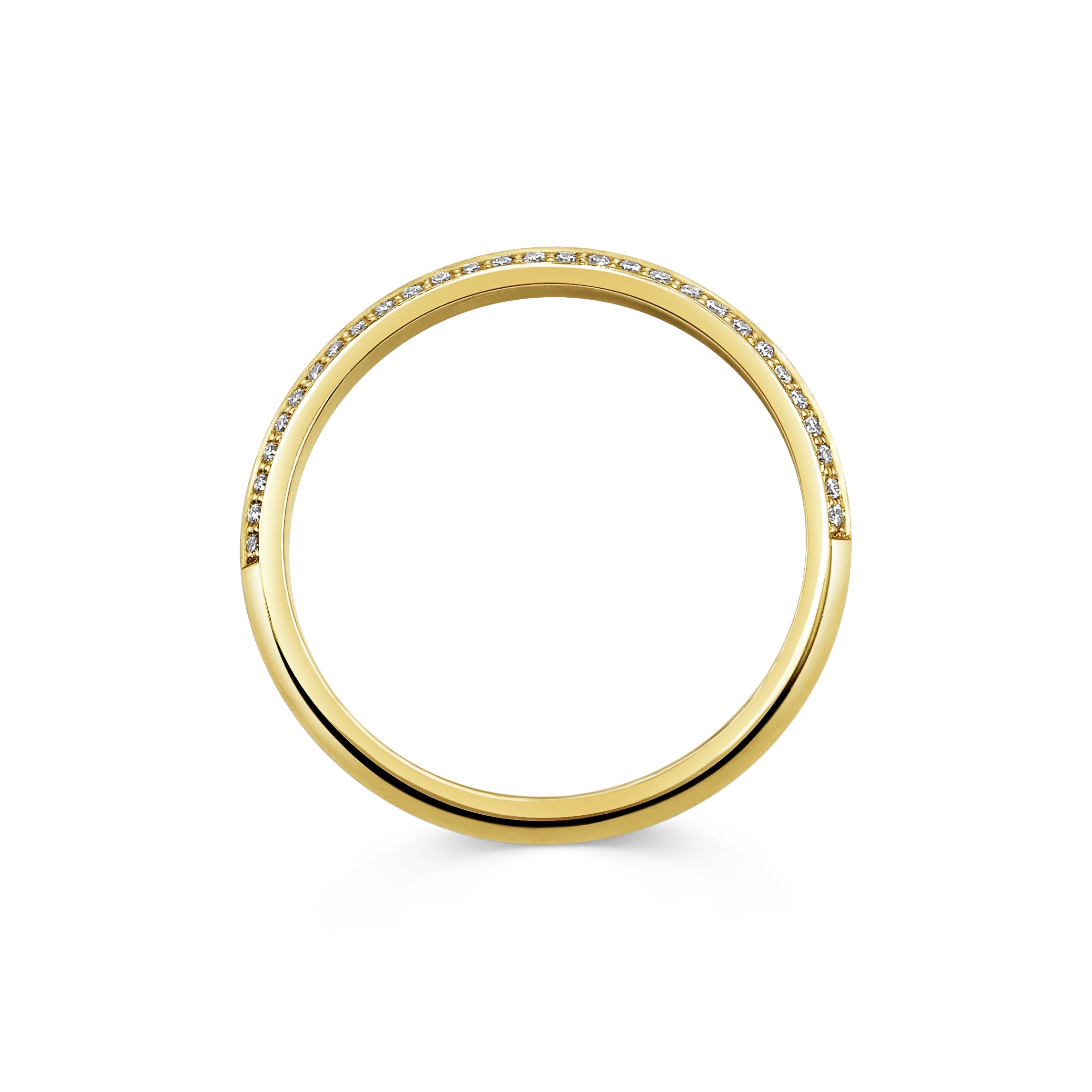 The Diamond Knife Edge Band - 1.9mm by East London jeweller Rachel Boston | Discover our collections of unique and timeless engagement rings, wedding rings, and modern fine jewellery.