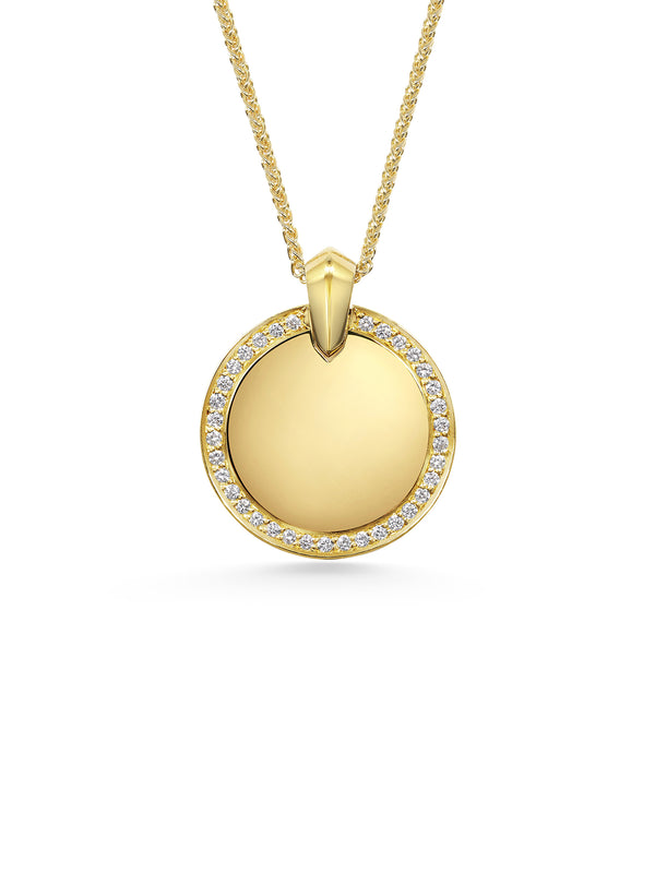 Diamond Medallion Necklace - Rachel Boston Jewellery