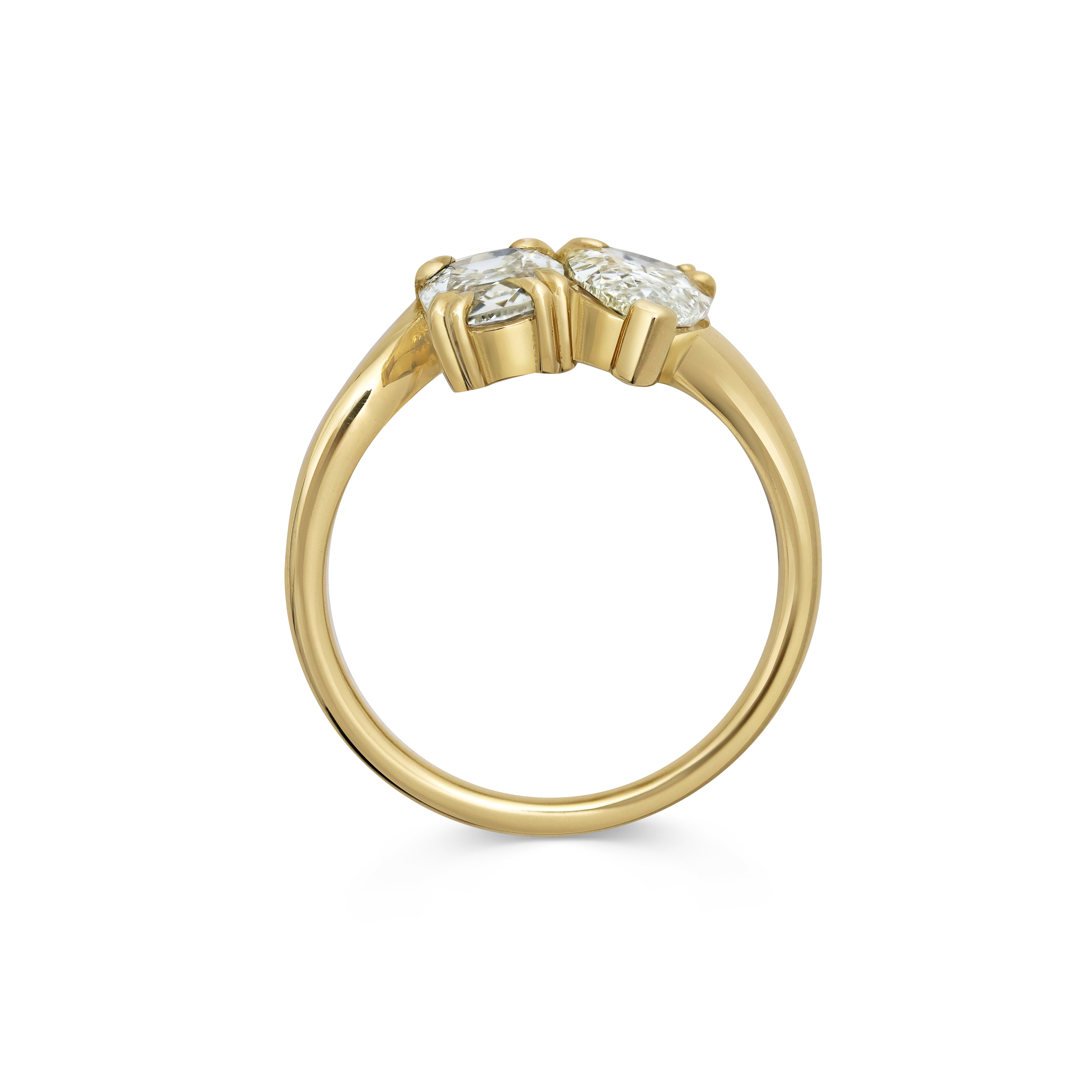The X- ECLIPSE Ring by East London jeweller Rachel Boston | Discover our collections of unique and timeless engagement rings, wedding rings, and modern fine jewellery.