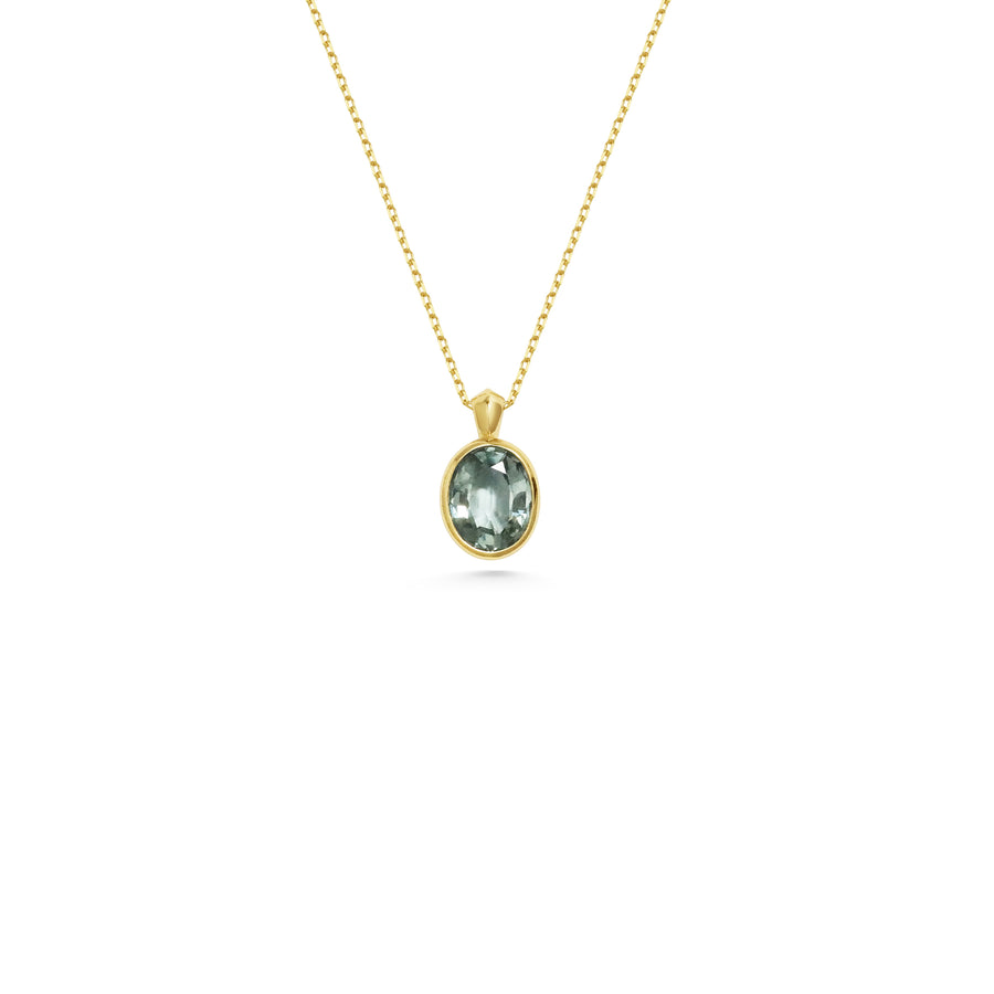 The X - Emin Necklace- 1.52ct Blue by East London jeweller Rachel Boston | Discover our collections of unique and timeless engagement rings, wedding rings, and modern fine jewellery. - Rachel Boston Jewellery