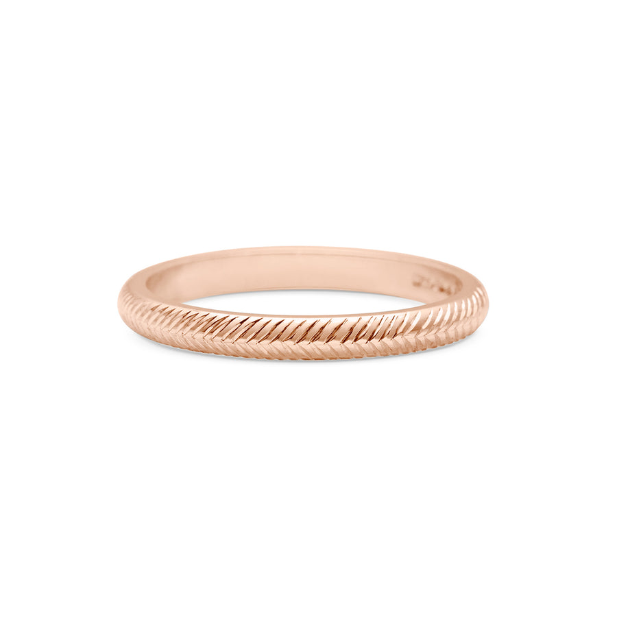 The Engraved Chevron Band - 2mm by East London jeweller Rachel Boston | Discover our collections of unique and timeless engagement rings, wedding rings, and modern fine jewellery. - Rachel Boston Jewellery