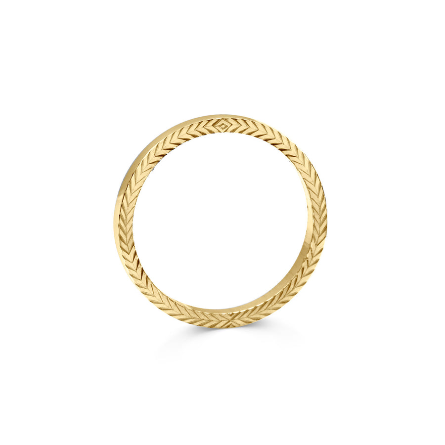 The Engraved Chevron on Side - 2mm by East London jeweller Rachel Boston | Discover our collections of unique and timeless engagement rings, wedding rings, and modern fine jewellery. - Rachel Boston Jewellery