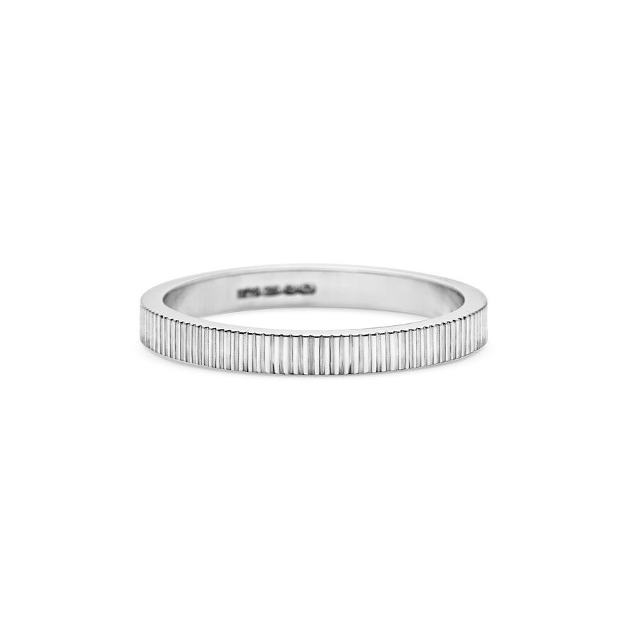 The Engraved Lines Band - 2mm by East London jeweller Rachel Boston | Discover our collections of unique and timeless engagement rings, wedding rings, and modern fine jewellery. - Rachel Boston Jewellery