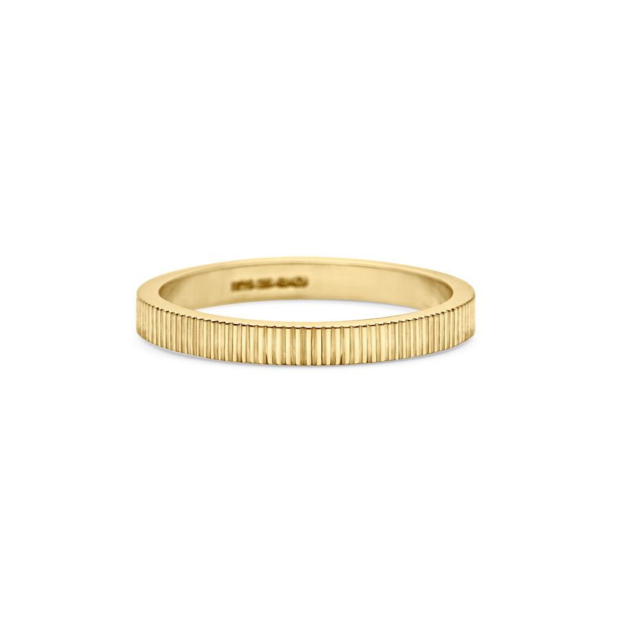 The Engraved Lines Band - 2mm by East London jeweller Rachel Boston | Discover our collections of unique and timeless engagement rings, wedding rings, and modern fine jewellery. - Rachel Boston Jewellery