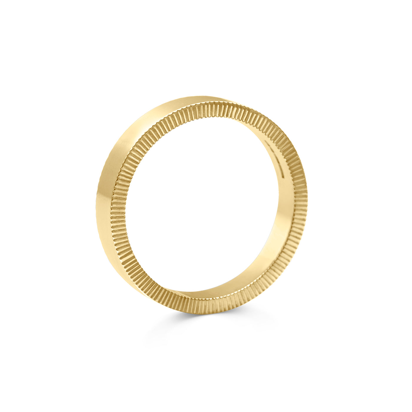 The Engraved Lines on Side - 4mm by East London jeweller Rachel Boston | Discover our collections of unique and timeless engagement rings, wedding rings, and modern fine jewellery.