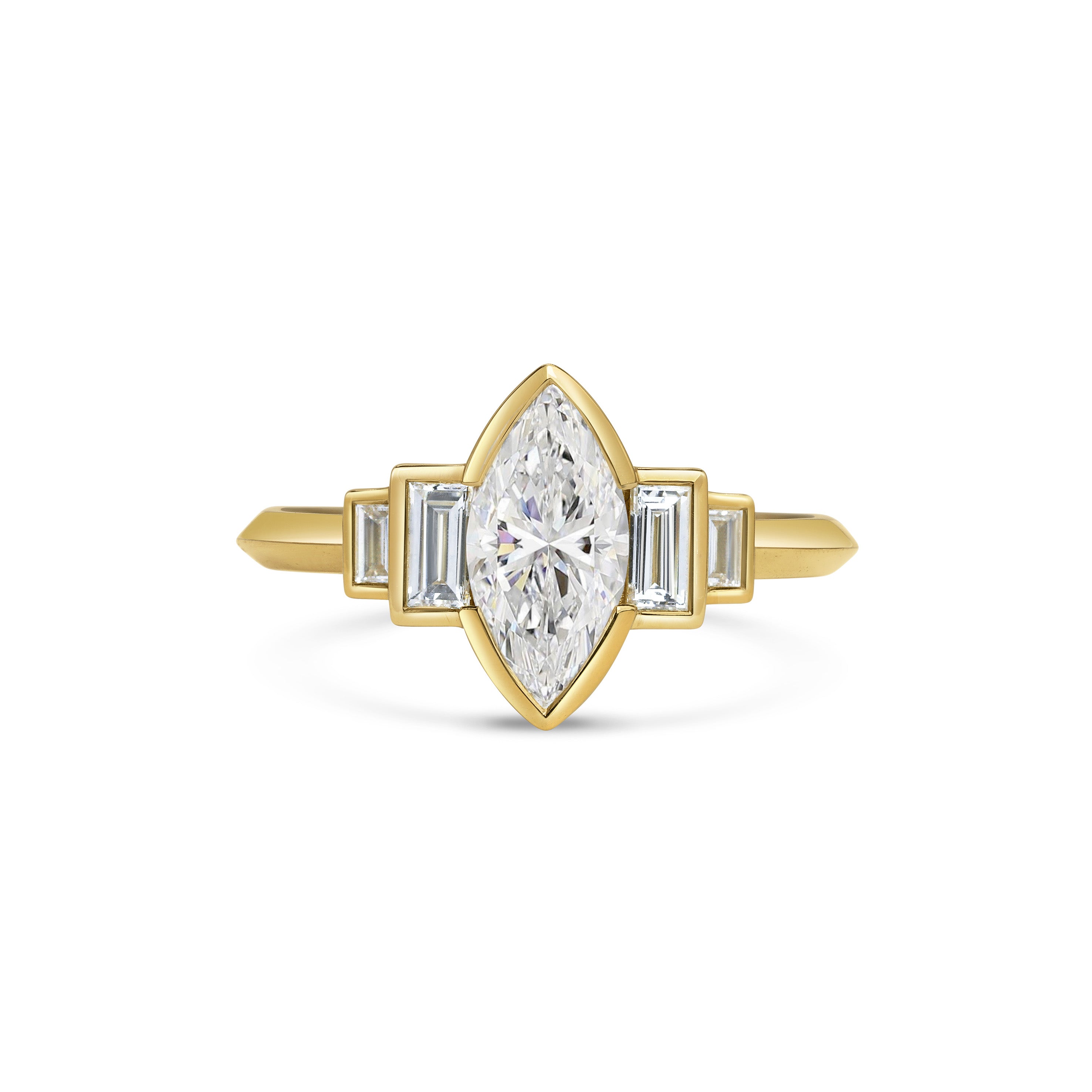 The Esme Ring by East London jeweller Rachel Boston | Discover our collections of unique and timeless engagement rings, wedding rings, and modern fine jewellery.