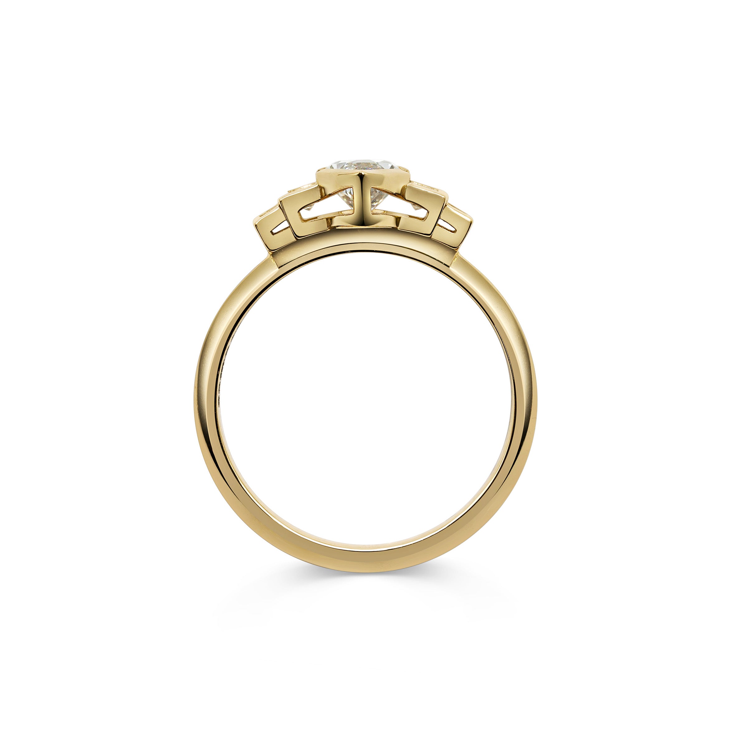 The Esme Ring by East London jeweller Rachel Boston | Discover our collections of unique and timeless engagement rings, wedding rings, and modern fine jewellery.