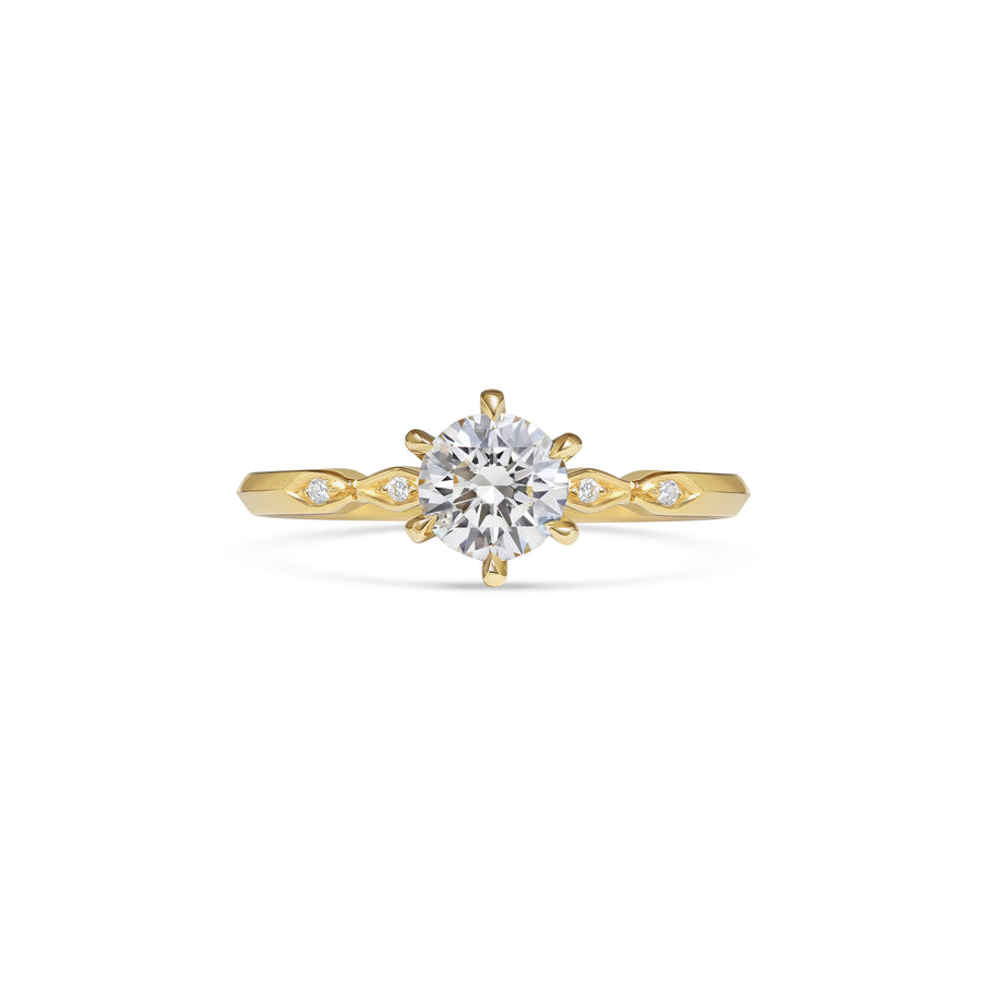 The Evelyn Ring - Round Cut 0.70ct - In Stock by East London jeweller Rachel Boston | Discover our collections of unique and timeless engagement rings, wedding rings, and modern fine jewellery. - Rachel Boston Jewellery
