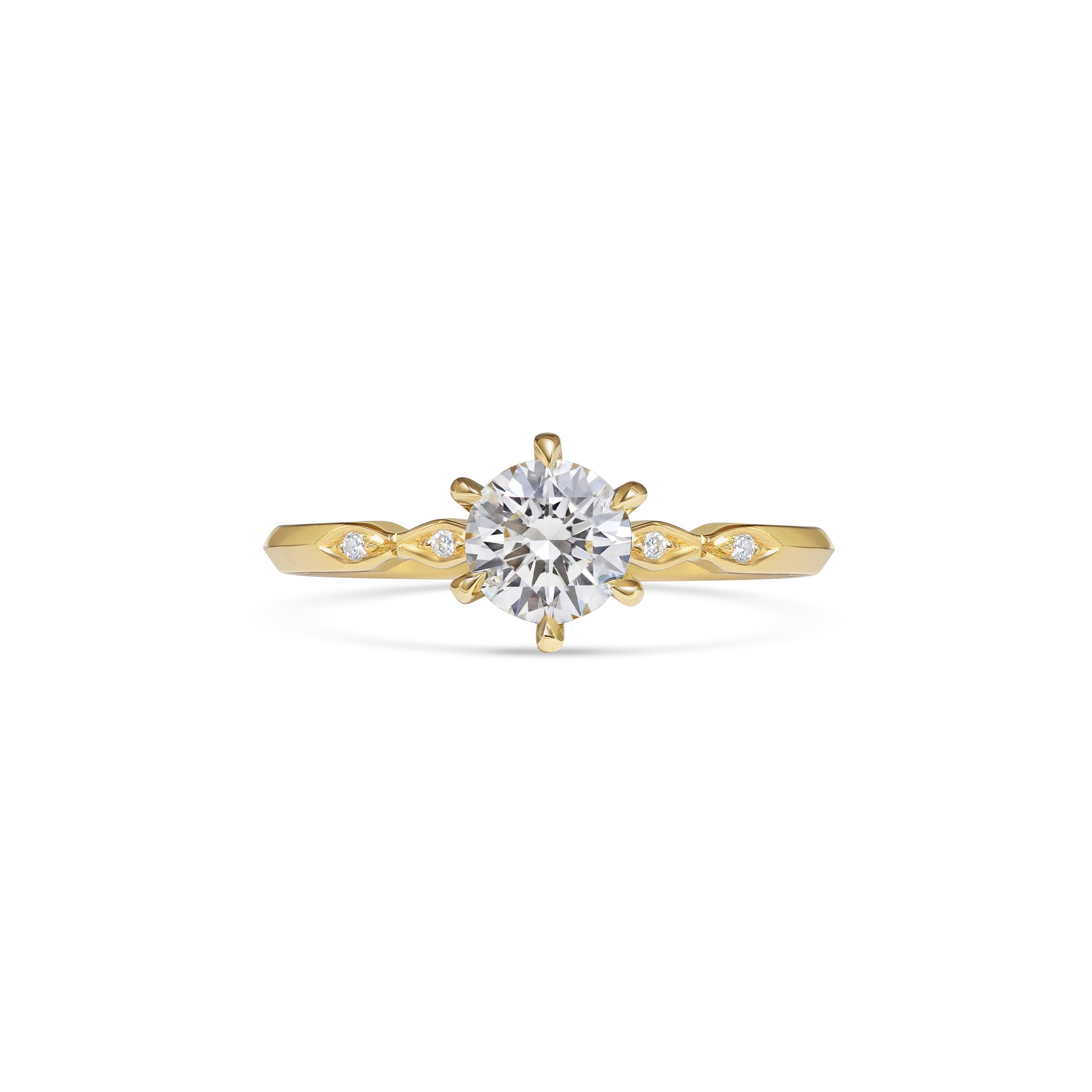 The Evelyn Ring - Round Cut 0.70ct - In Stock by East London jeweller Rachel Boston | Discover our collections of unique and timeless engagement rings, wedding rings, and modern fine jewellery.