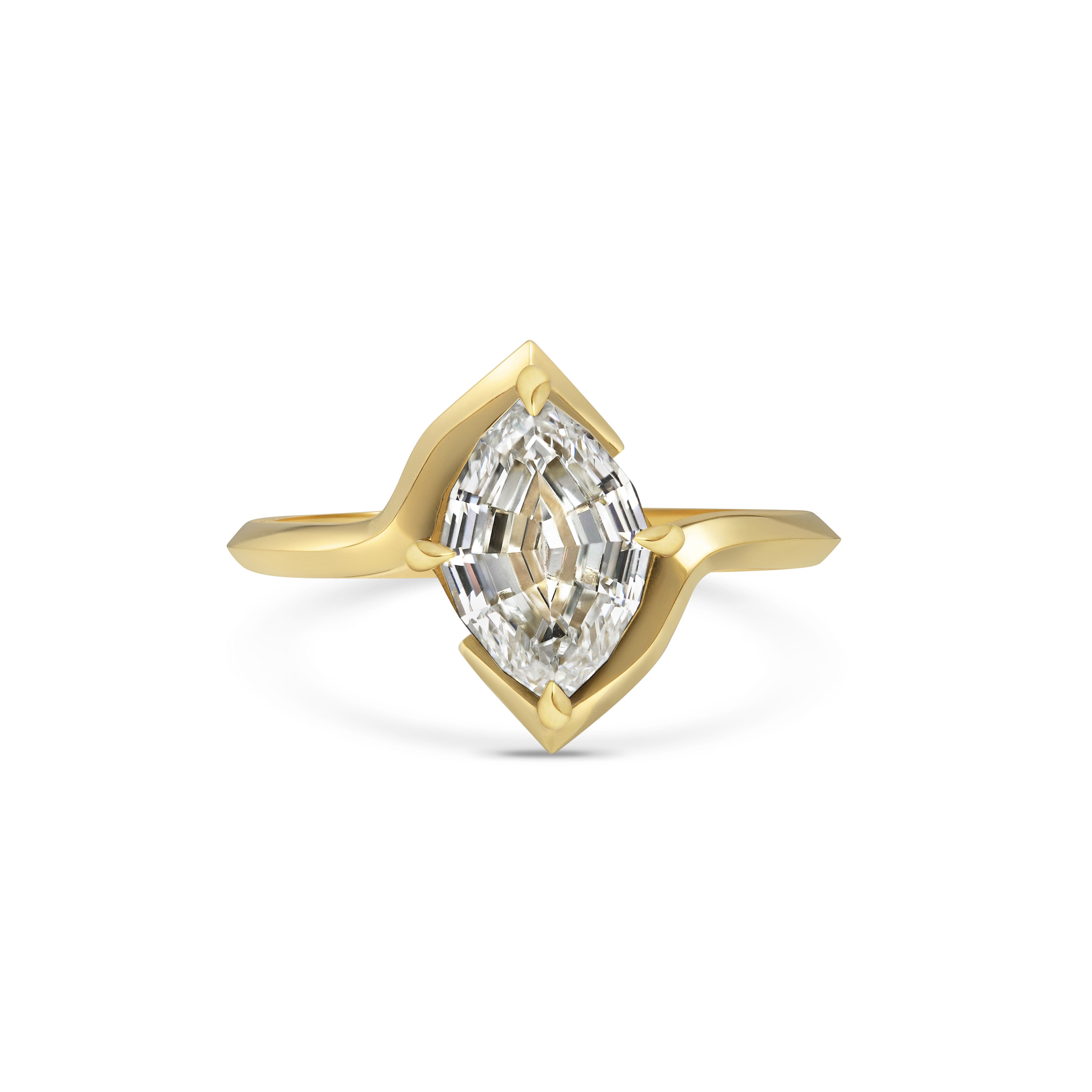 The X - GALE Ring by East London jeweller Rachel Boston | Discover our collections of unique and timeless engagement rings, wedding rings, and modern fine jewellery.