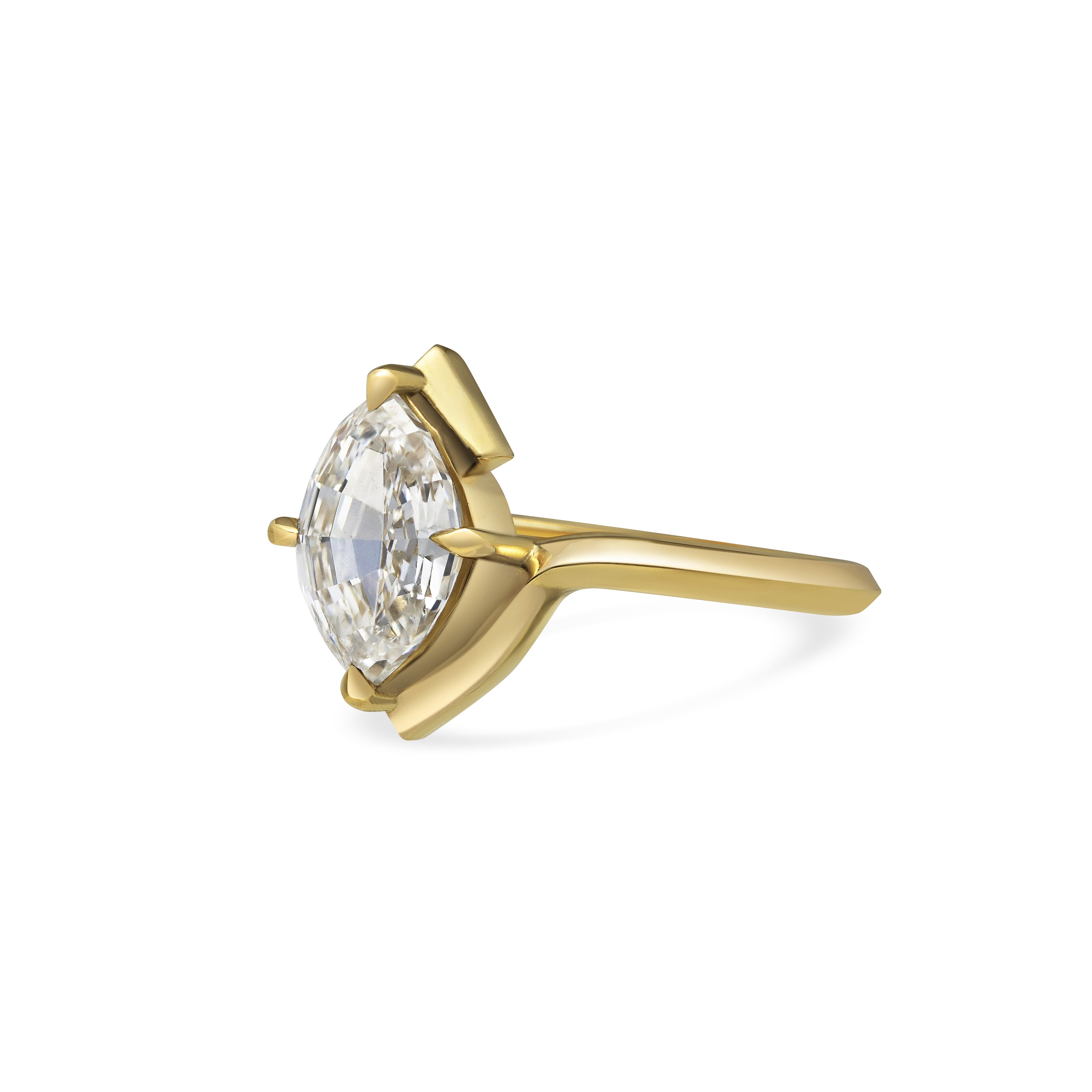 The X - GALE Ring by East London jeweller Rachel Boston | Discover our collections of unique and timeless engagement rings, wedding rings, and modern fine jewellery.