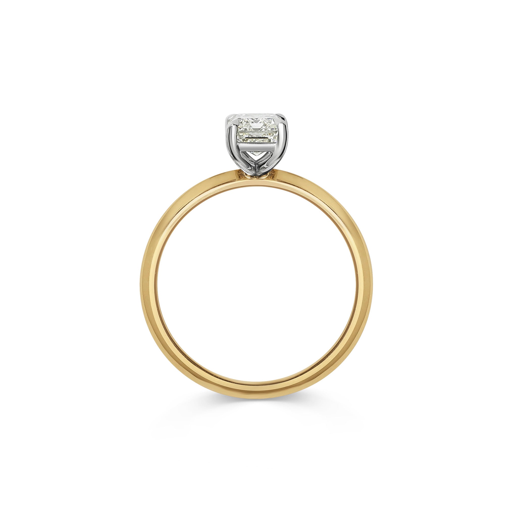 The Grace Ring - Emerald Cut - In Stock by East London jeweller Rachel Boston | Discover our collections of unique and timeless engagement rings, wedding rings, and modern fine jewellery.