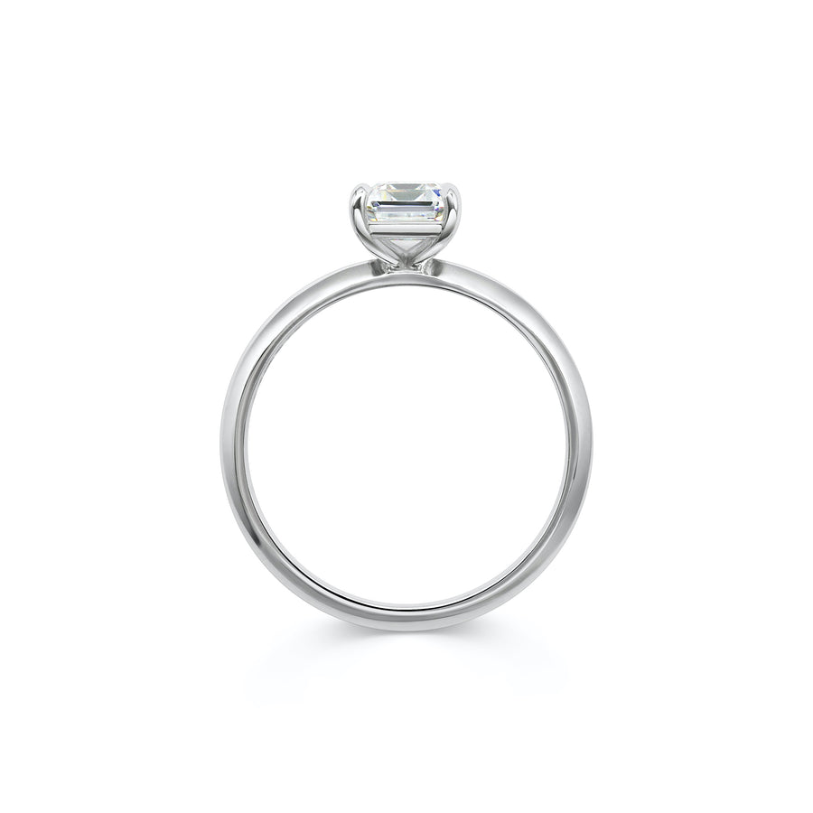 The Grace Ring - Emerald Cut by East London jeweller Rachel Boston | Discover our collections of unique and timeless engagement rings, wedding rings, and modern fine jewellery. - Rachel Boston Jewellery