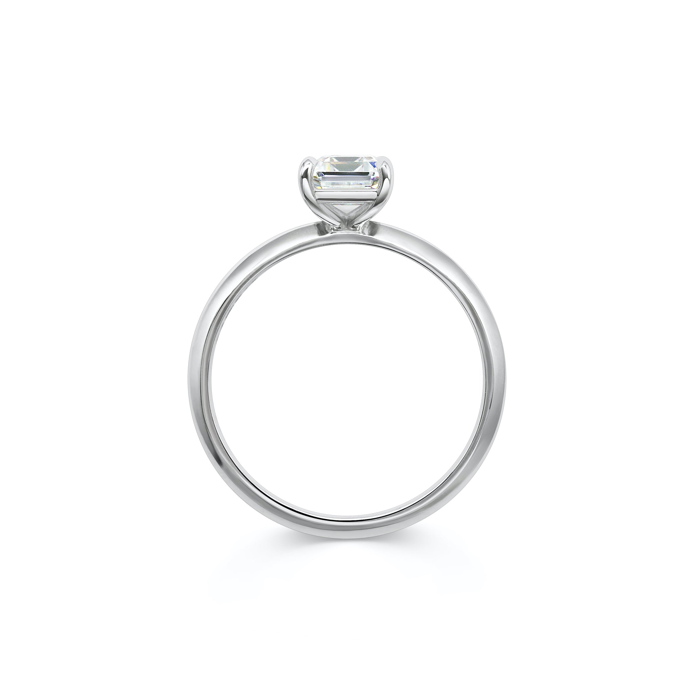 The Grace Ring - Emerald Cut by East London jeweller Rachel Boston | Discover our collections of unique and timeless engagement rings, wedding rings, and modern fine jewellery.