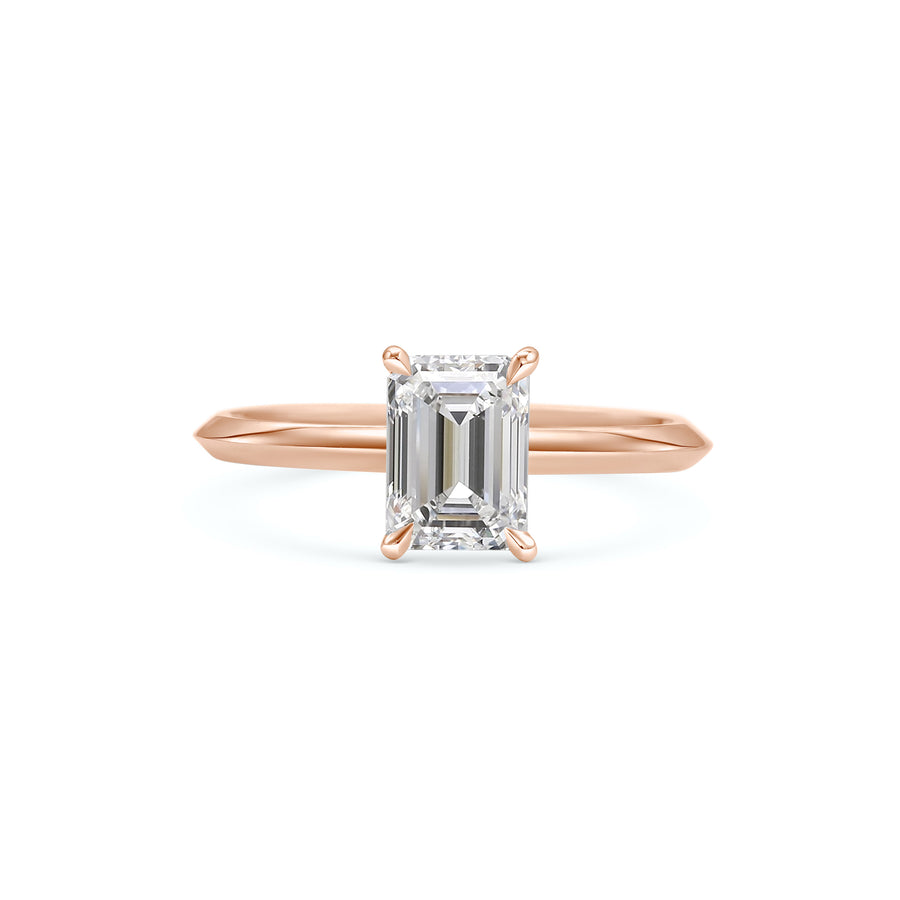 The Grace Ring - Emerald Cut by East London jeweller Rachel Boston | Discover our collections of unique and timeless engagement rings, wedding rings, and modern fine jewellery. - Rachel Boston Jewellery
