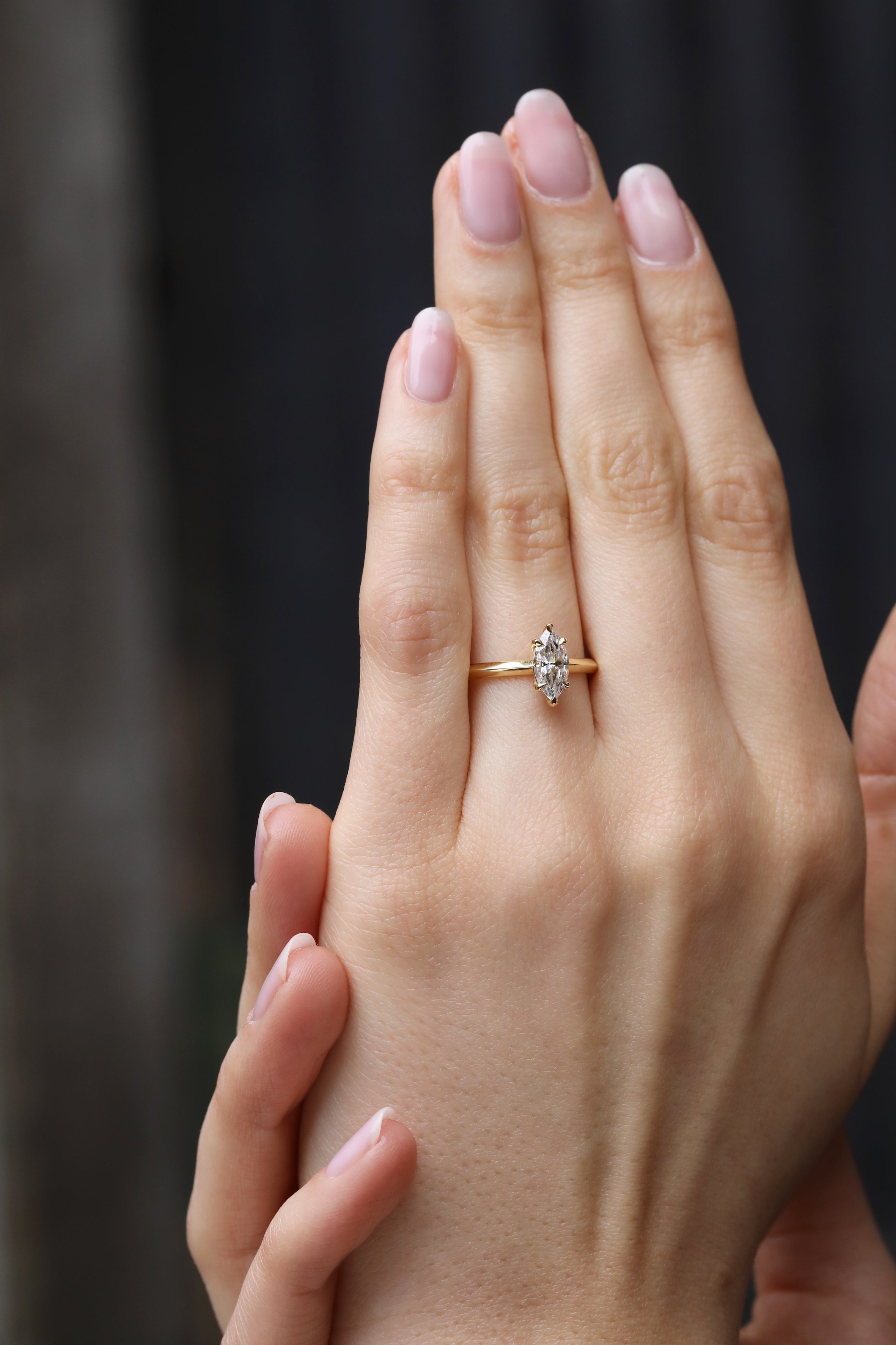 The Grace Ring - Marquise Cut by East London jeweller Rachel Boston | Discover our collections of unique and timeless engagement rings, wedding rings, and modern fine jewellery.