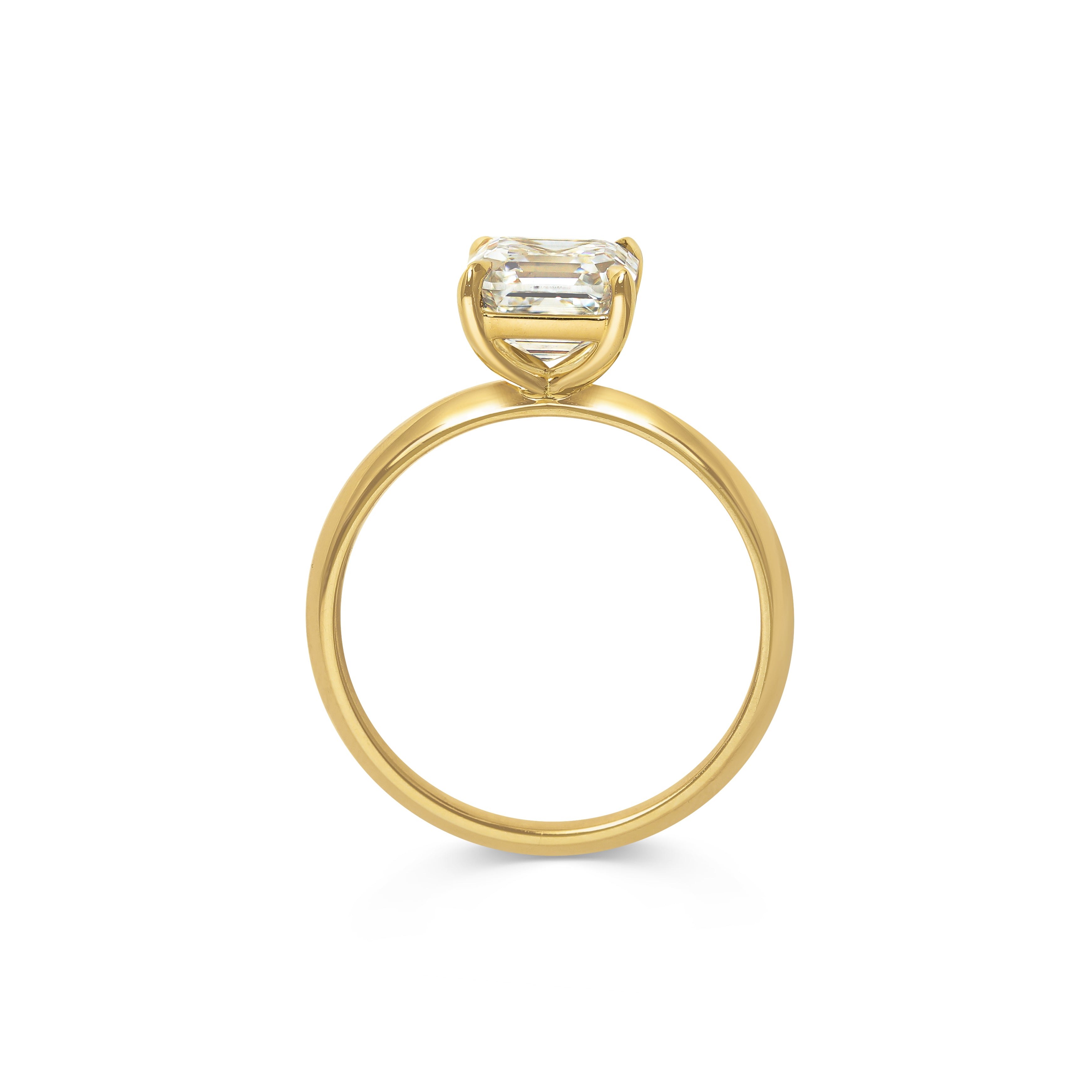 The Grace with Diamonds Ring - Asscher Cut by East London jeweller Rachel Boston | Discover our collections of unique and timeless engagement rings, wedding rings, and modern fine jewellery.