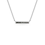 GREY DIAMOND BAGUETTE BAR NECKLACE