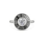 Grey Halo Engagement Ring