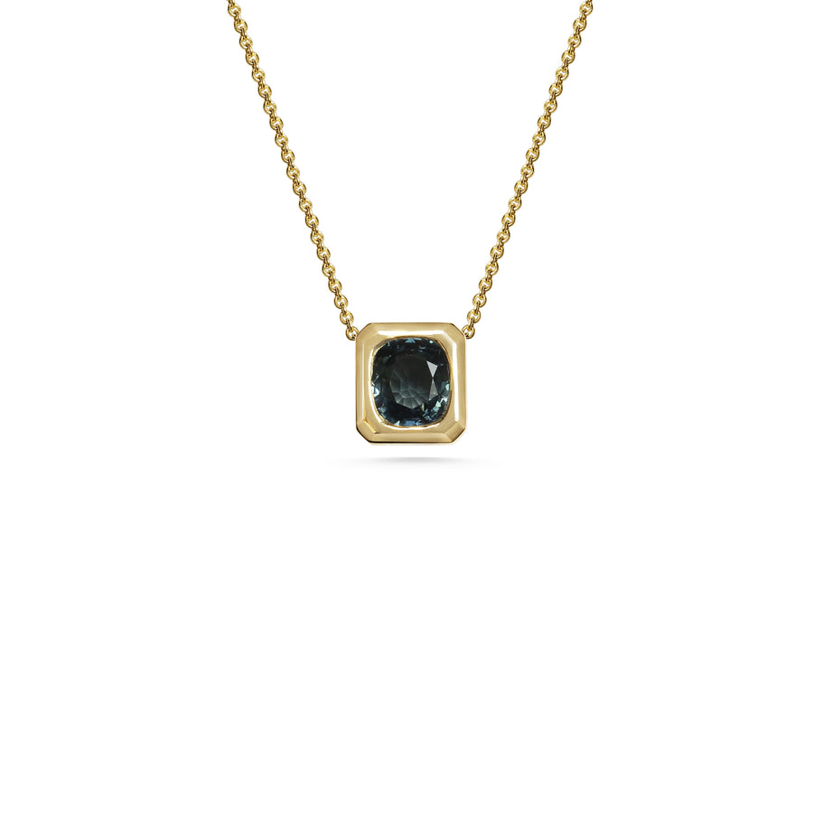 The Holzer Necklace - 1.09ct Teal by East London jeweller Rachel Boston | Discover our collections of unique and timeless engagement rings, wedding rings, and modern fine jewellery. - Rachel Boston Jewellery