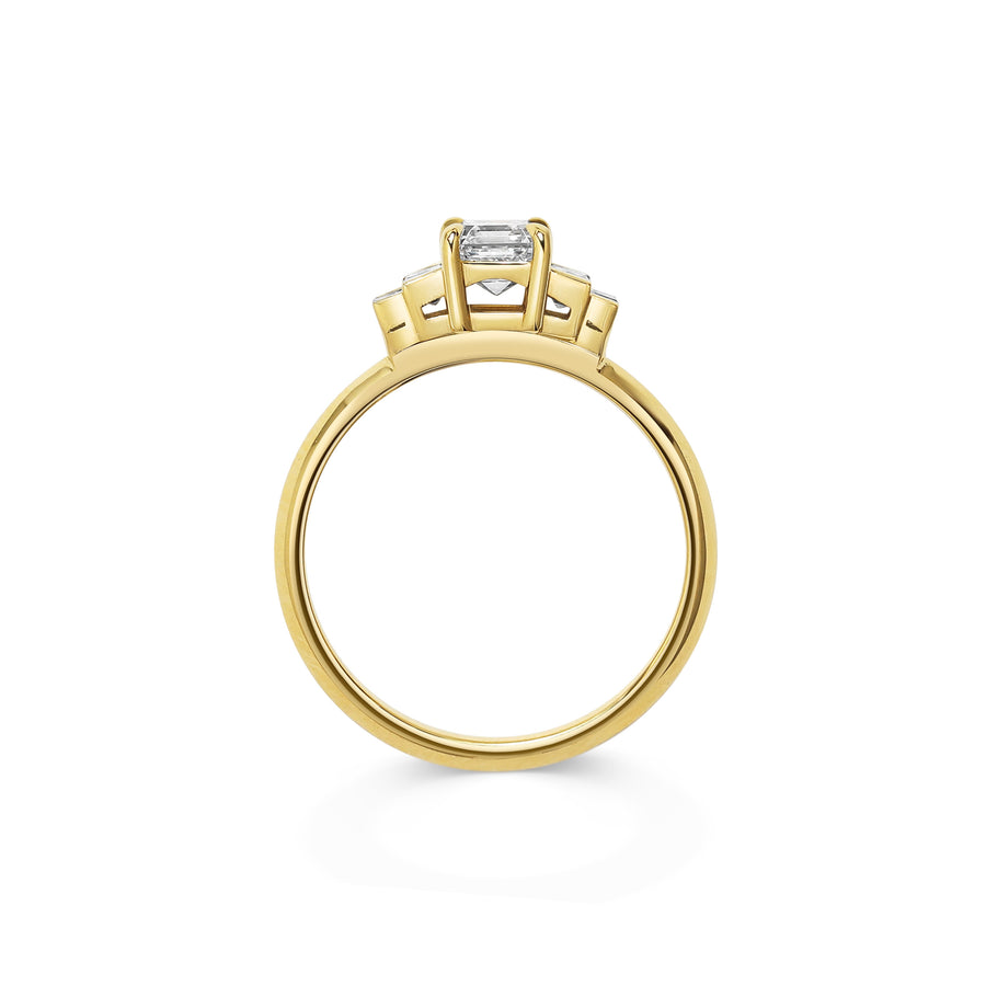 The X - Ida Ring - Emerald Cut 0.80ct by East London jeweller Rachel Boston | Discover our collections of unique and timeless engagement rings, wedding rings, and modern fine jewellery. - Rachel Boston Jewellery