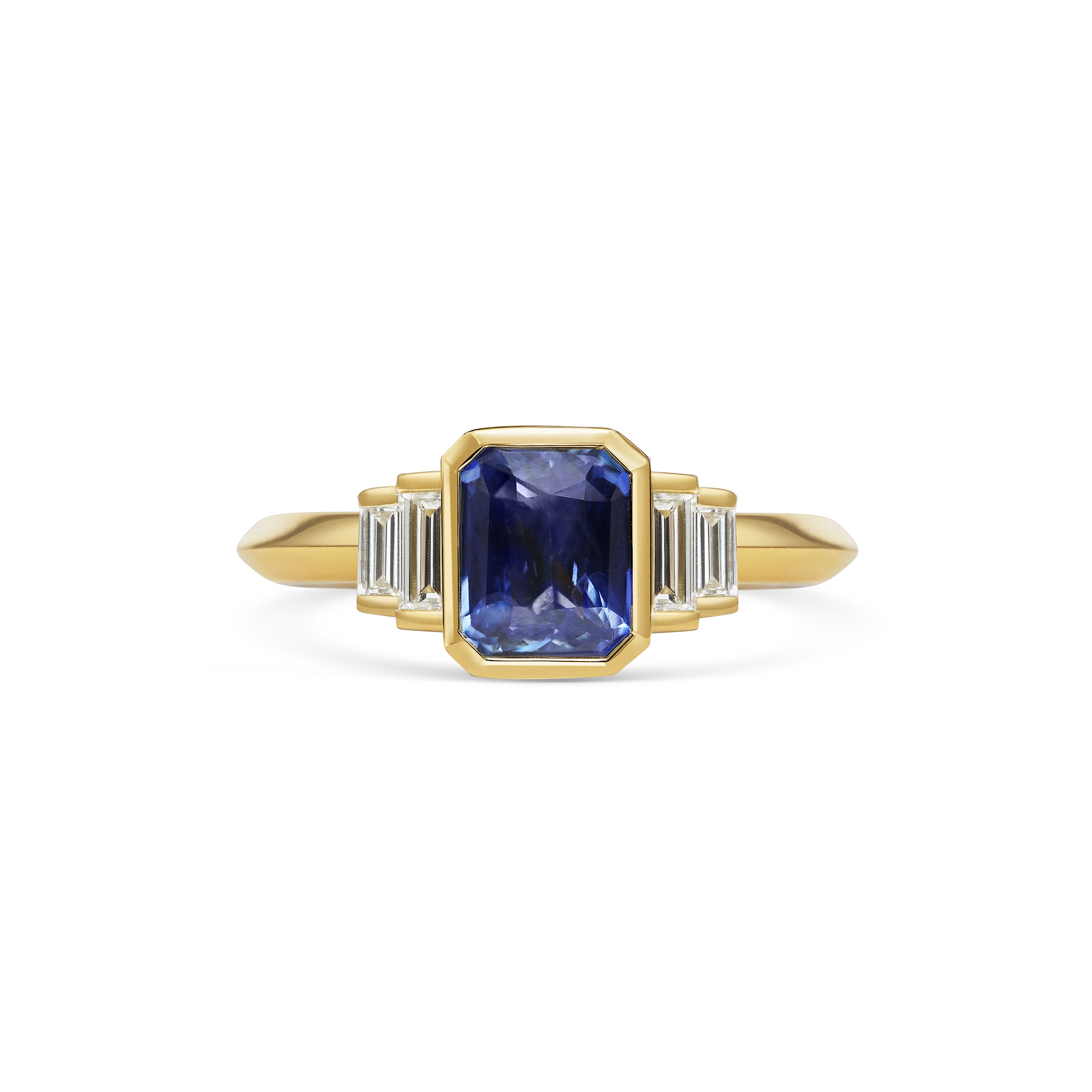 The Ida Rubover Sapphire Ring by East London jeweller Rachel Boston | Discover our collections of unique and timeless engagement rings, wedding rings, and modern fine jewellery.