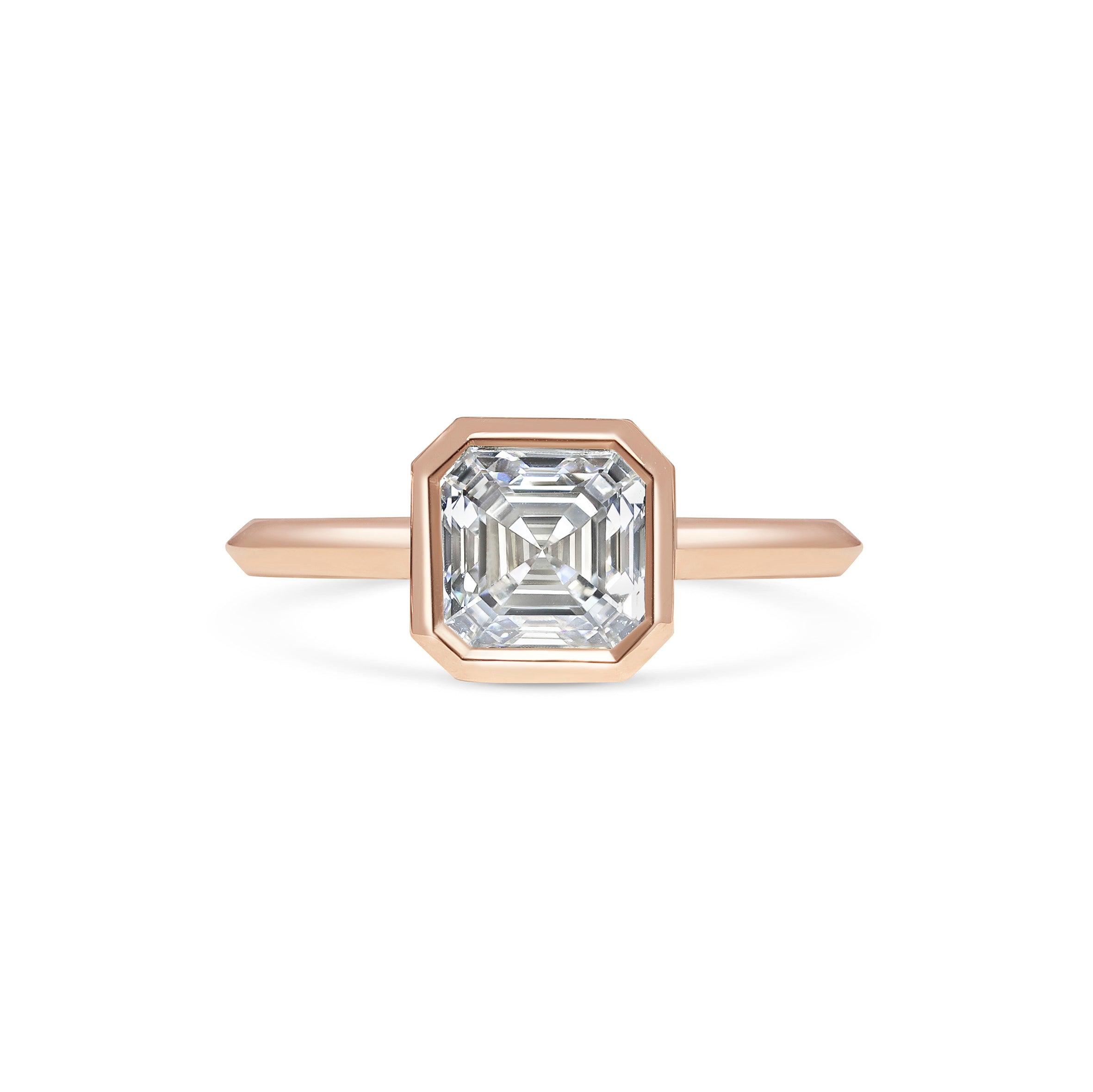 The Ines Ring - Asscher Cut by East London jeweller Rachel Boston | Discover our collections of unique and timeless engagement rings, wedding rings, and modern fine jewellery.