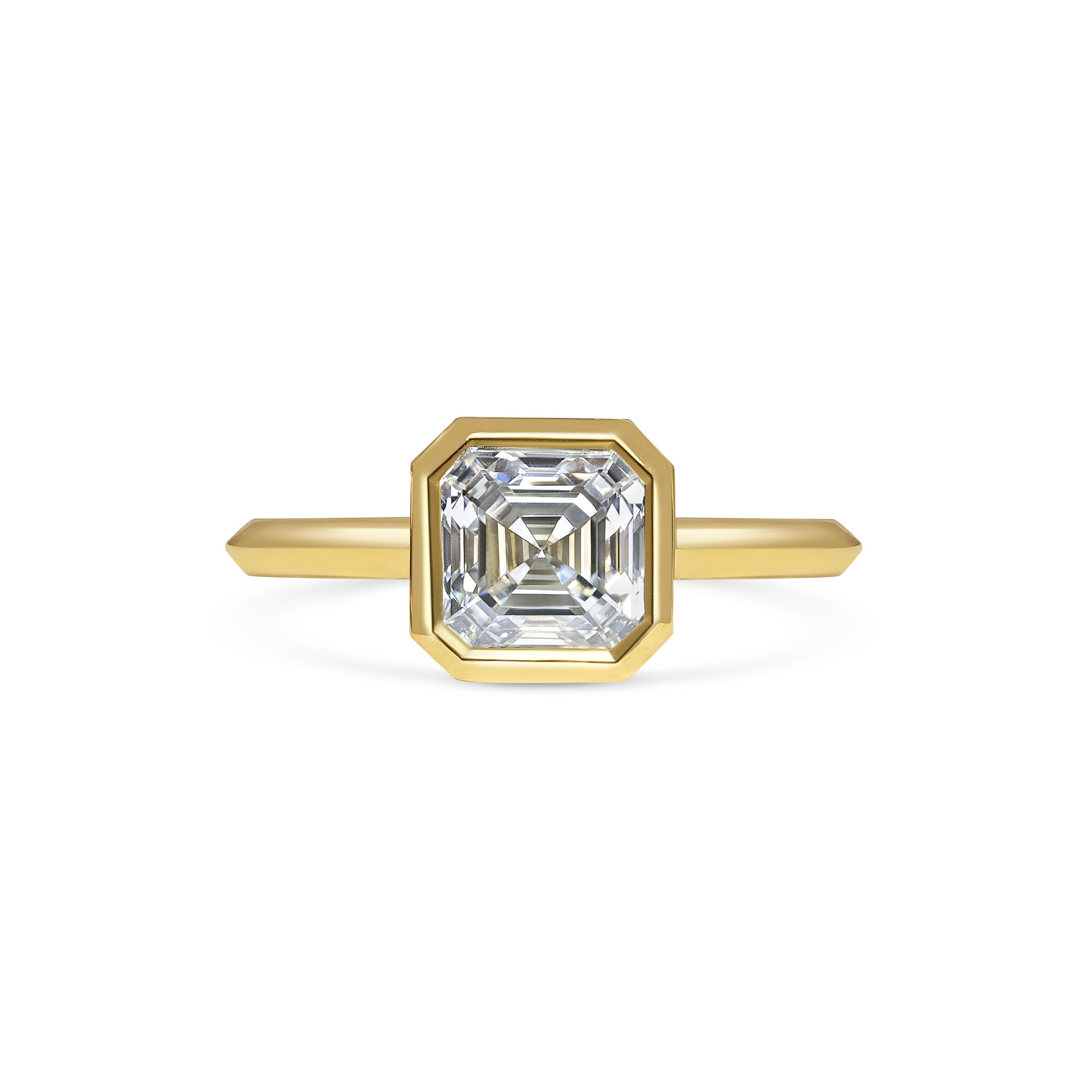 The Ines Ring - Asscher Cut by East London jeweller Rachel Boston | Discover our collections of unique and timeless engagement rings, wedding rings, and modern fine jewellery.