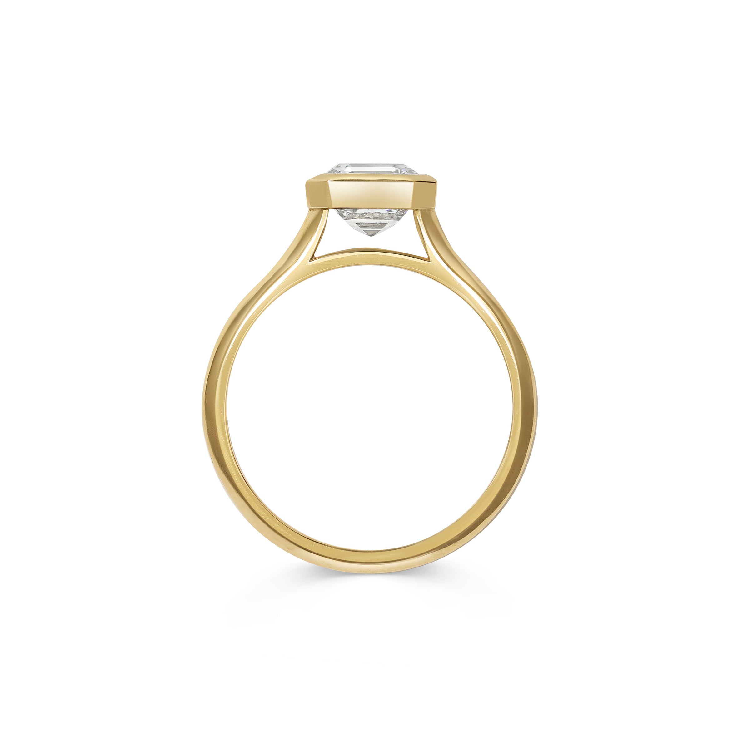 The Ines Ring - Asscher Cut by East London jeweller Rachel Boston | Discover our collections of unique and timeless engagement rings, wedding rings, and modern fine jewellery.