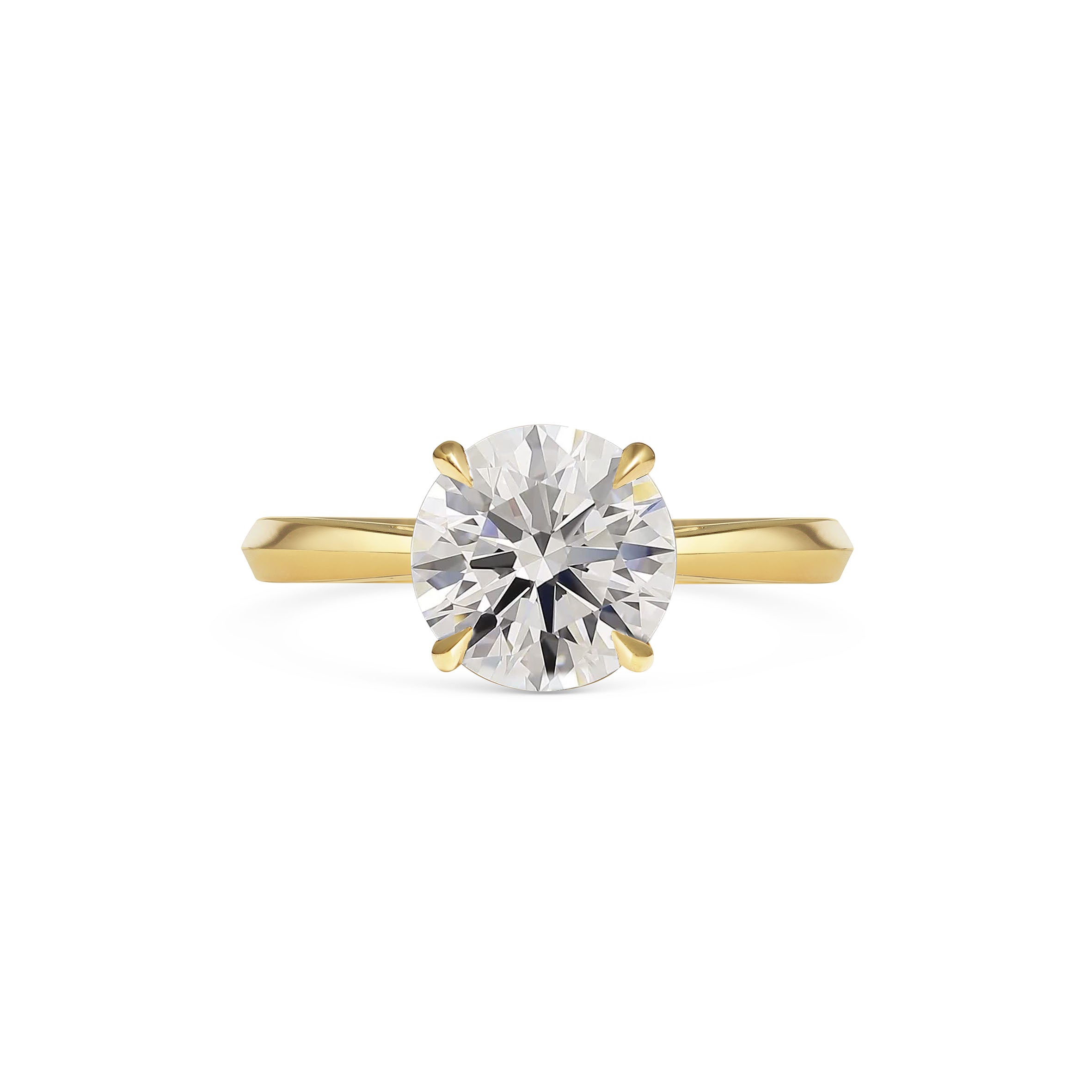 The Joy Ring - Round Cut by East London jeweller Rachel Boston | Discover our collections of unique and timeless engagement rings, wedding rings, and modern fine jewellery.
