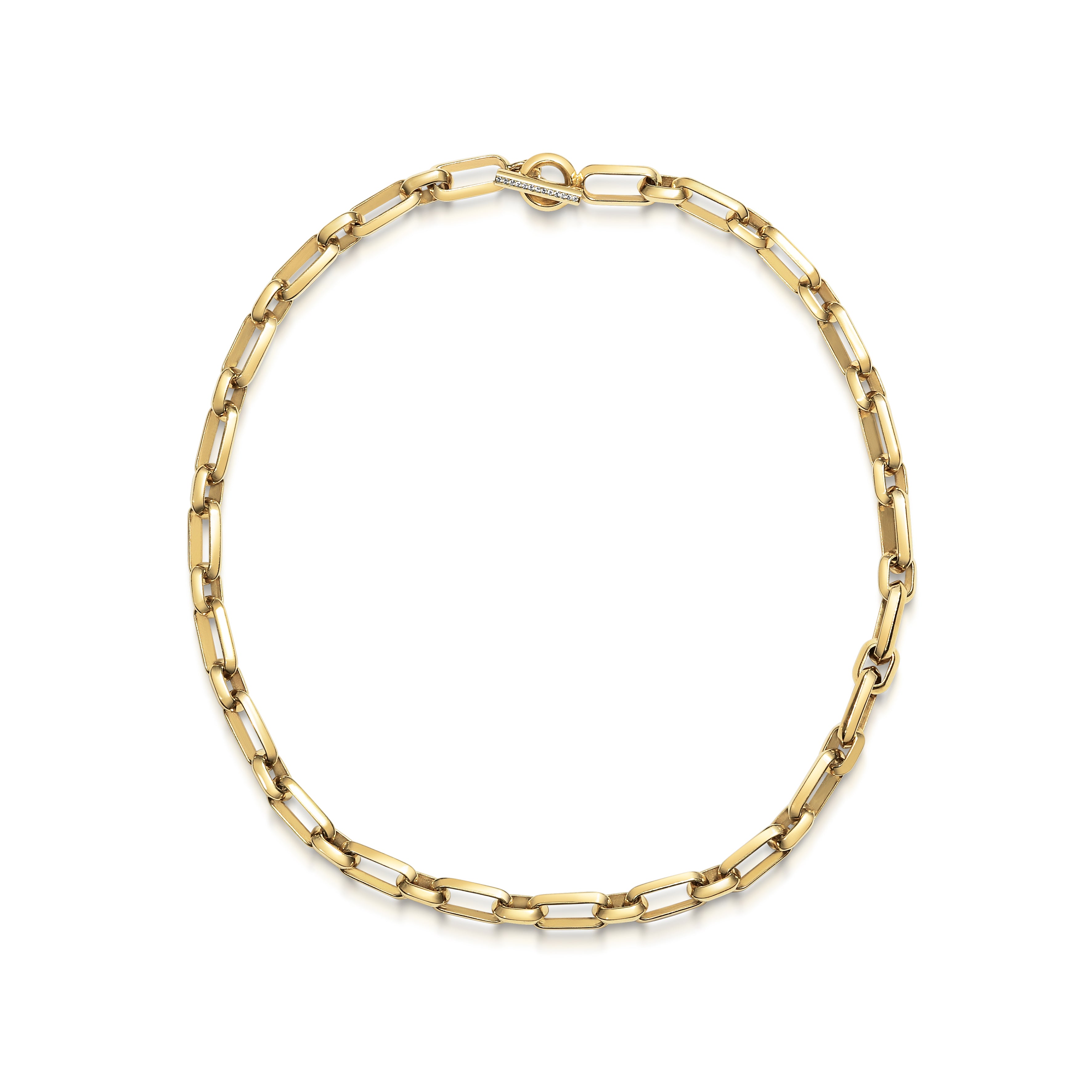 The Chunky Knife Edge Necklace by East London jeweller Rachel Boston | Discover our collections of unique and timeless engagement rings, wedding rings, and modern fine jewellery.