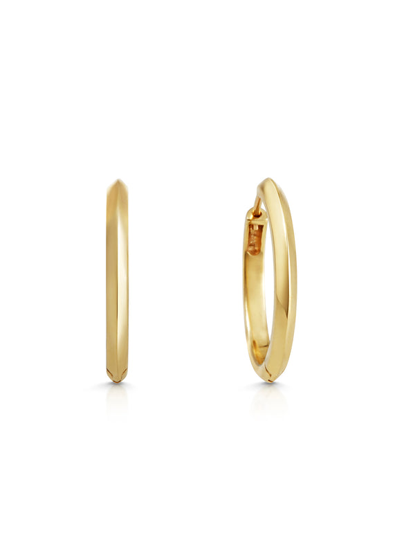 Royal Chain 10K Gold Oval Knife Edge Hoop Earring ZER3398, Dondero's  Jewelry