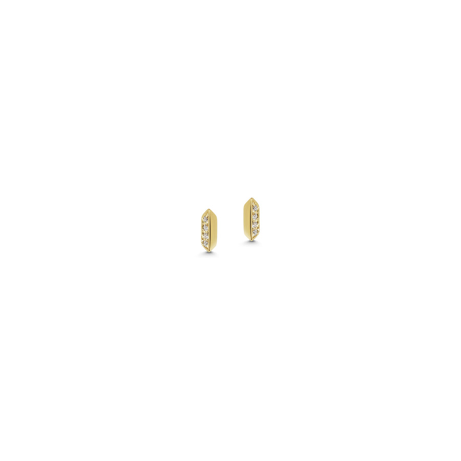The Knife Edge Diamond Stud Earrings by East London jeweller Rachel Boston | Discover our collections of unique and timeless engagement rings, wedding rings, and modern fine jewellery. - Rachel Boston Jewellery