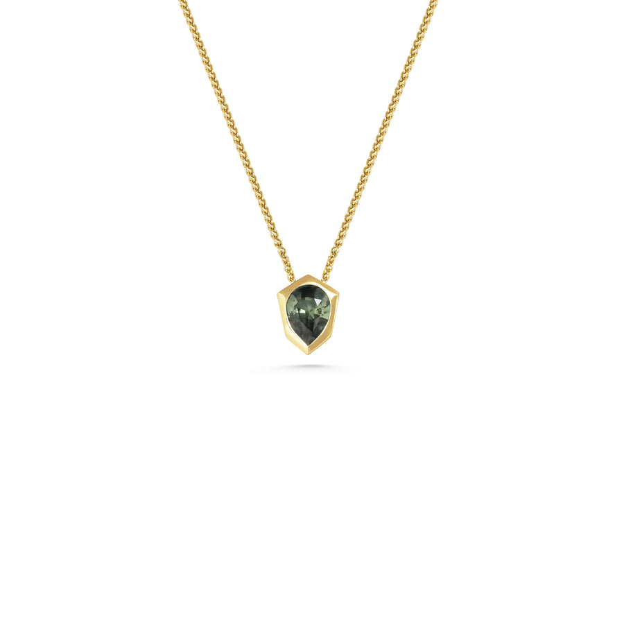 The Komos Necklace- 1ct Green by East London jeweller Rachel Boston | Discover our collections of unique and timeless engagement rings, wedding rings, and modern fine jewellery. - Rachel Boston Jewellery