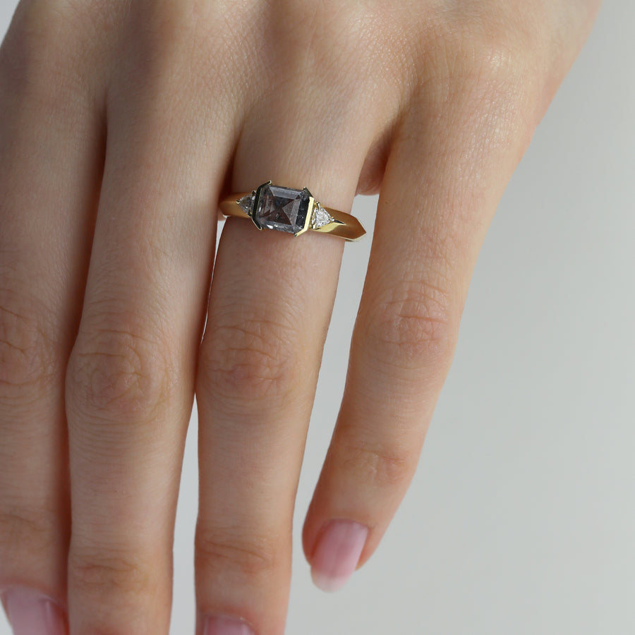 The X - Kore Ring by East London jeweller Rachel Boston | Discover our collections of unique and timeless engagement rings, wedding rings, and modern fine jewellery. - Rachel Boston Jewellery