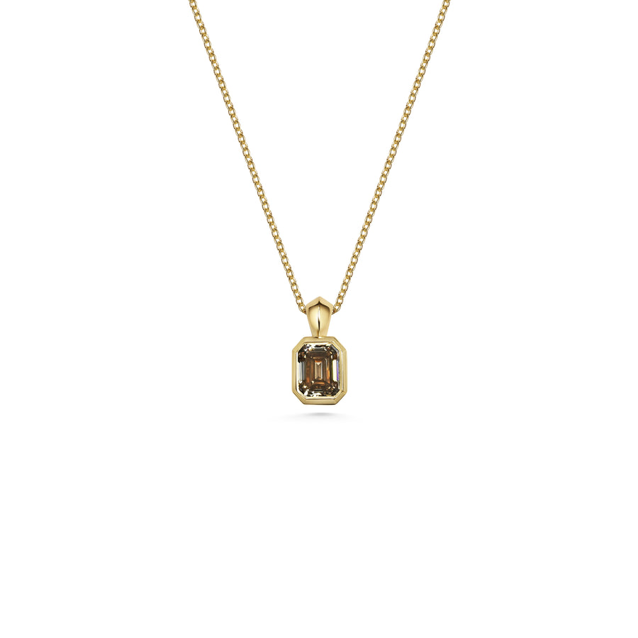 The X - Kusama Necklace - 0.49ct Champagne by East London jeweller Rachel Boston | Discover our collections of unique and timeless engagement rings, wedding rings, and modern fine jewellery. - Rachel Boston Jewellery