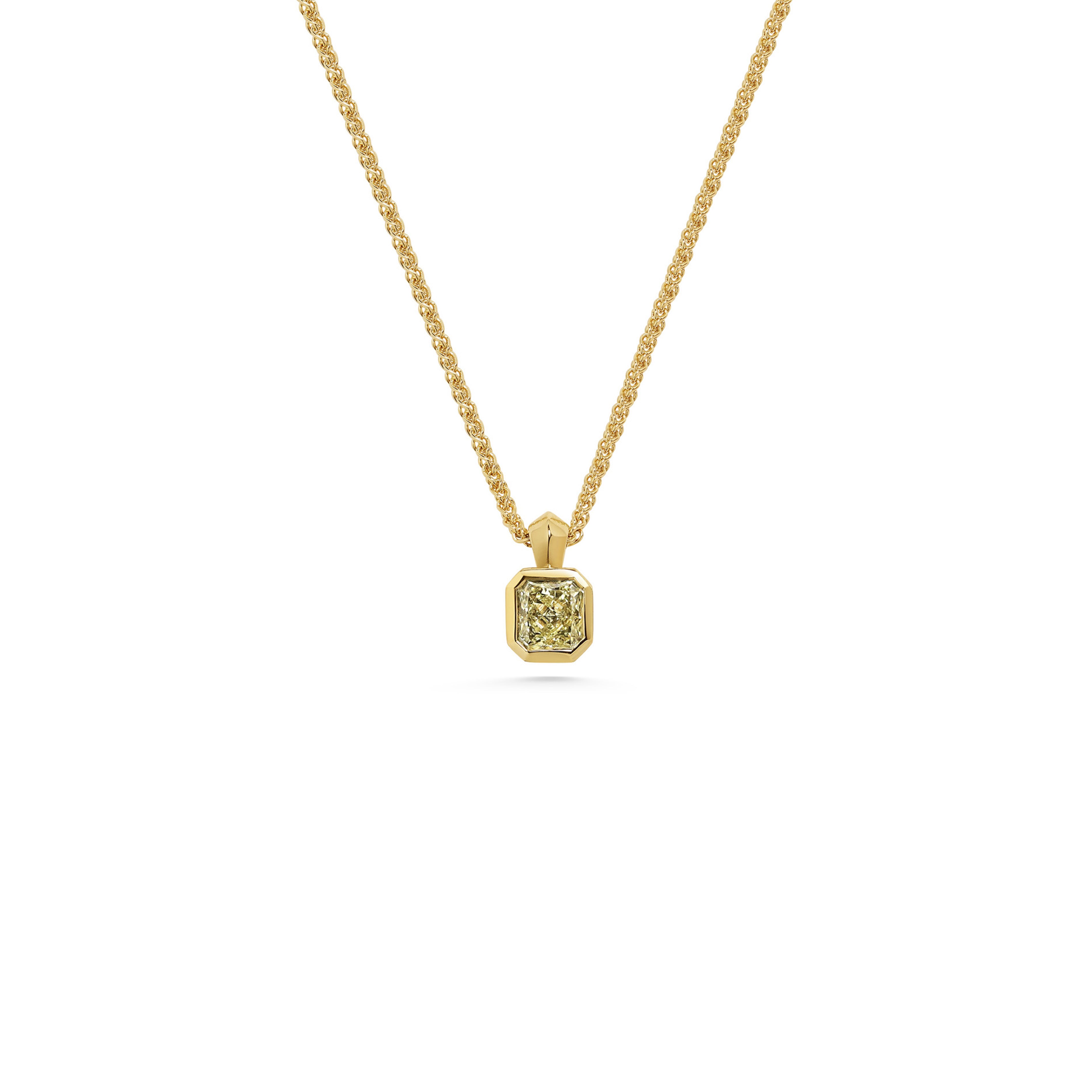 The X - Kusama Necklace - 0.43ct Yellow by East London jeweller Rachel Boston | Discover our collections of unique and timeless engagement rings, wedding rings, and modern fine jewellery.