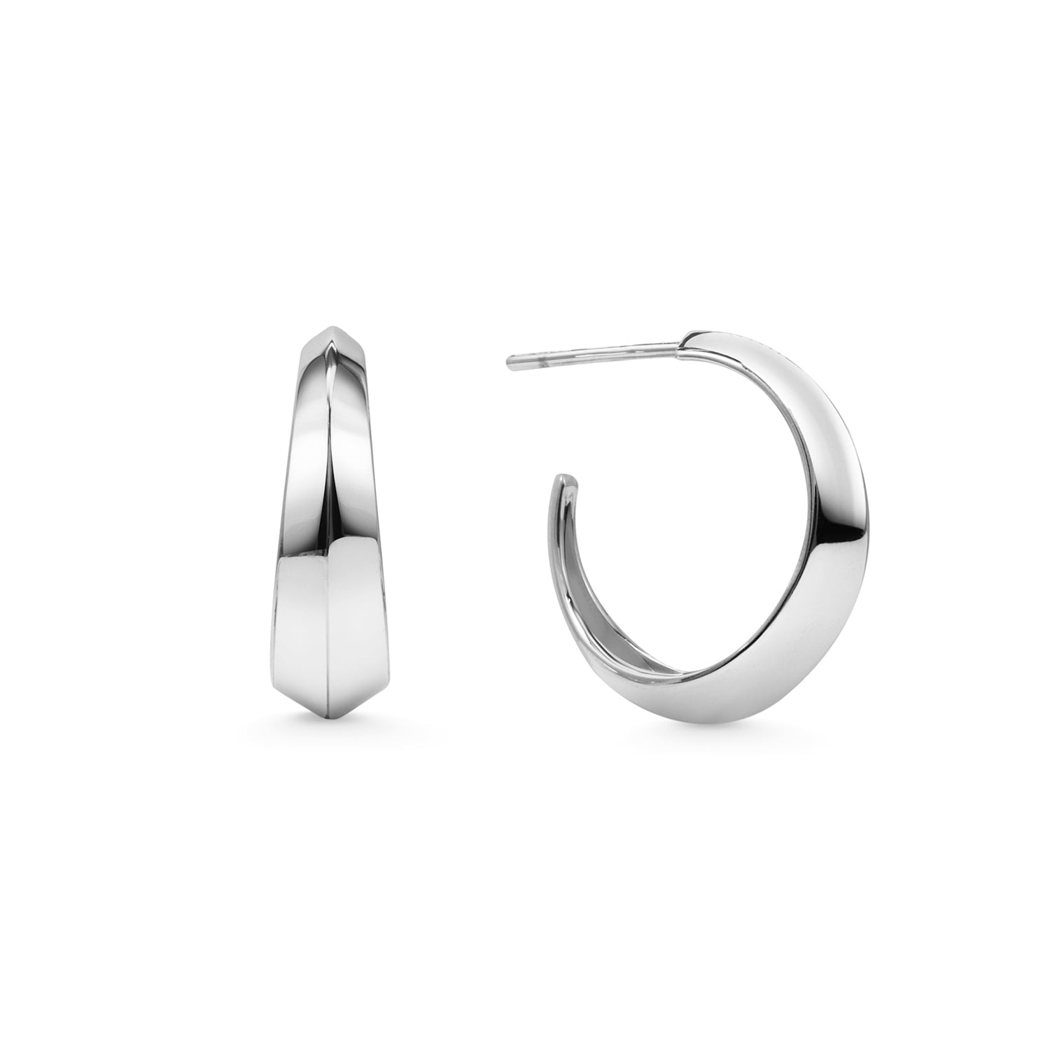 The Laguz Hoop Earrings by East London jeweller Rachel Boston | Discover our collections of unique and timeless engagement rings, wedding rings, and modern fine jewellery.