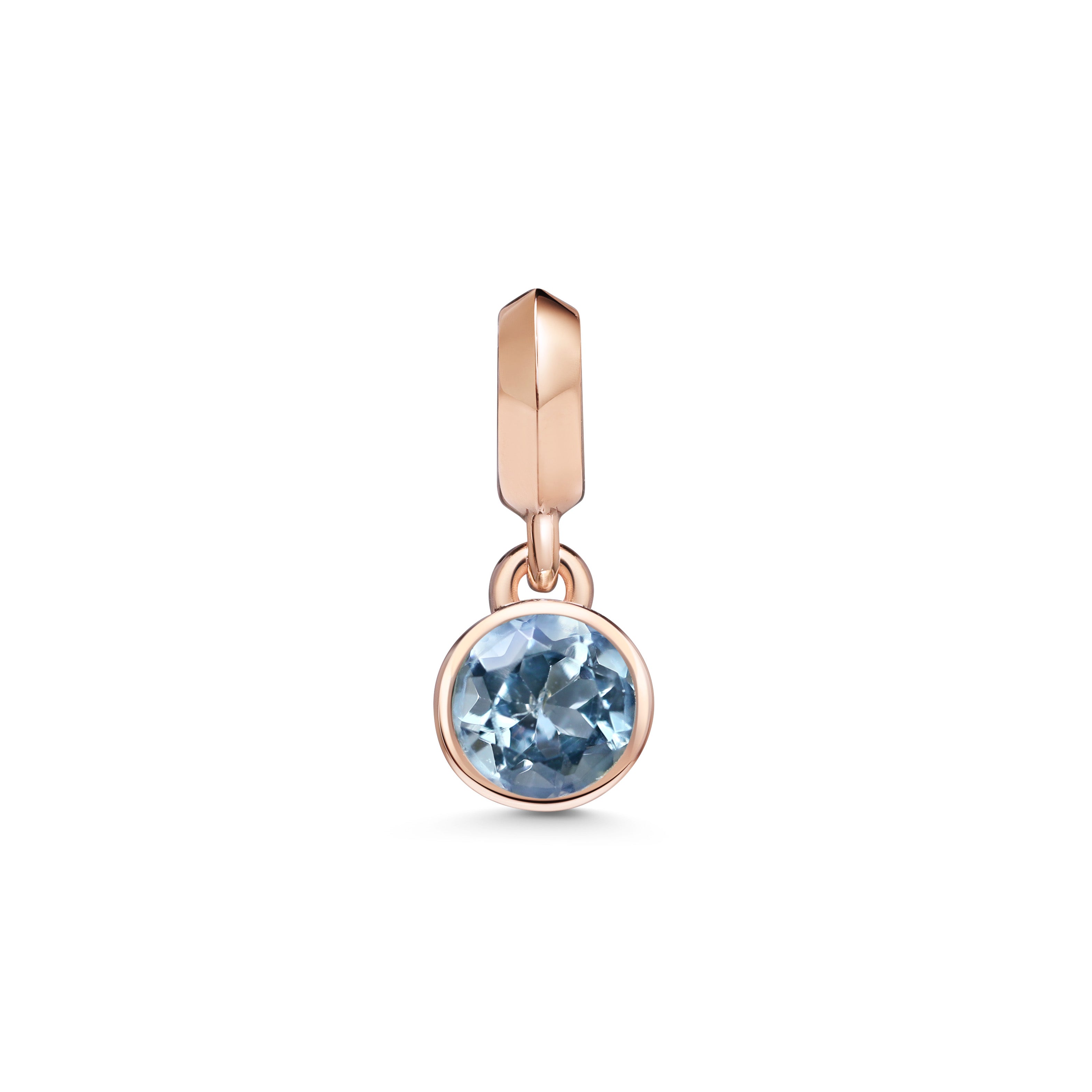 The Large Droplet Aquamarine Necklace by East London jeweller Rachel Boston | Discover our collections of unique and timeless engagement rings, wedding rings, and modern fine jewellery.