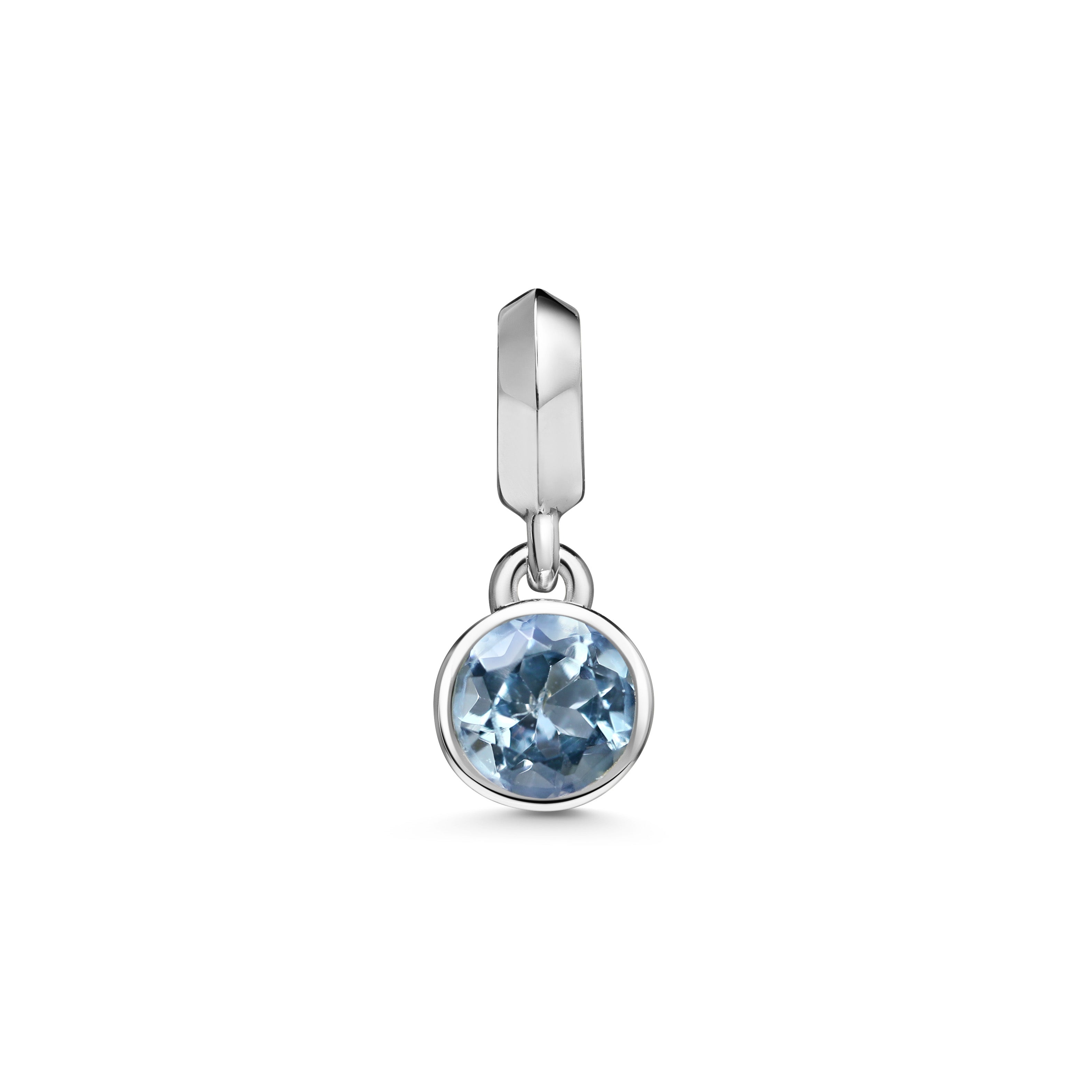 The Large Droplet Aquamarine Necklace by East London jeweller Rachel Boston | Discover our collections of unique and timeless engagement rings, wedding rings, and modern fine jewellery.