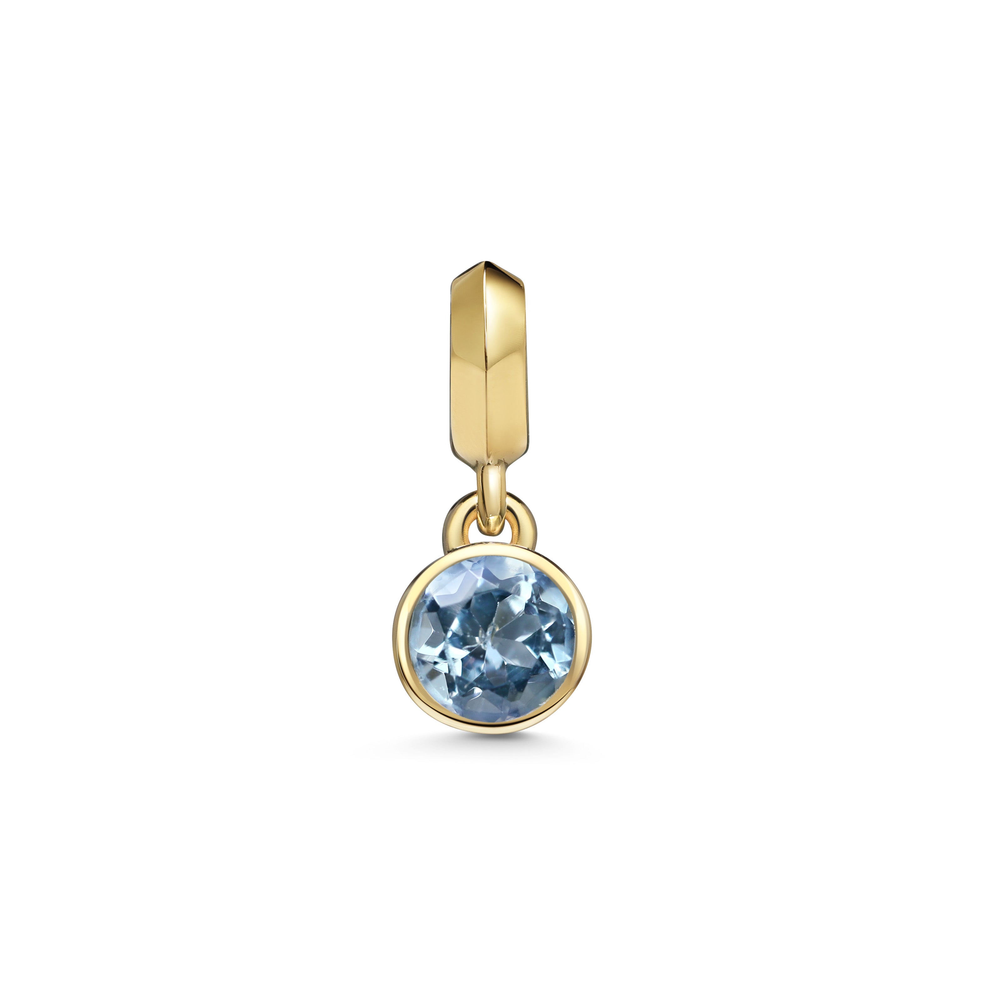 The Large Droplet Aquamarine Necklace by East London jeweller Rachel Boston | Discover our collections of unique and timeless engagement rings, wedding rings, and modern fine jewellery.