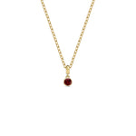 LARGE DROPLET GARNET NECKLACE